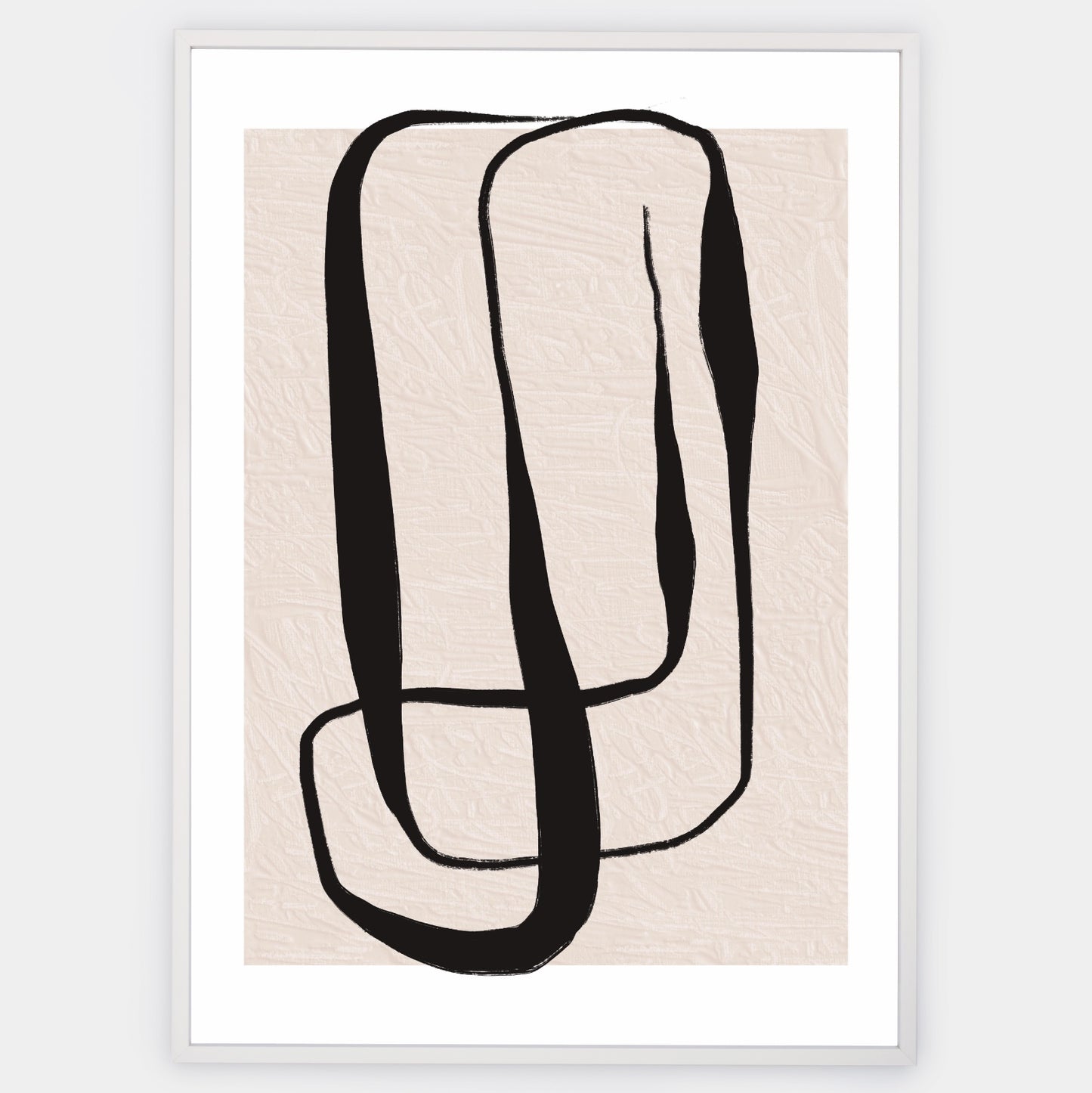 Abstraktní Plakát "Lines on Beige" No. 2