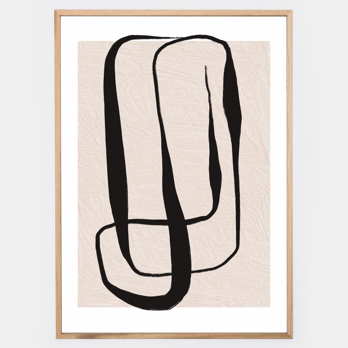 Abstraktní Plakát "Lines on Beige" No. 2