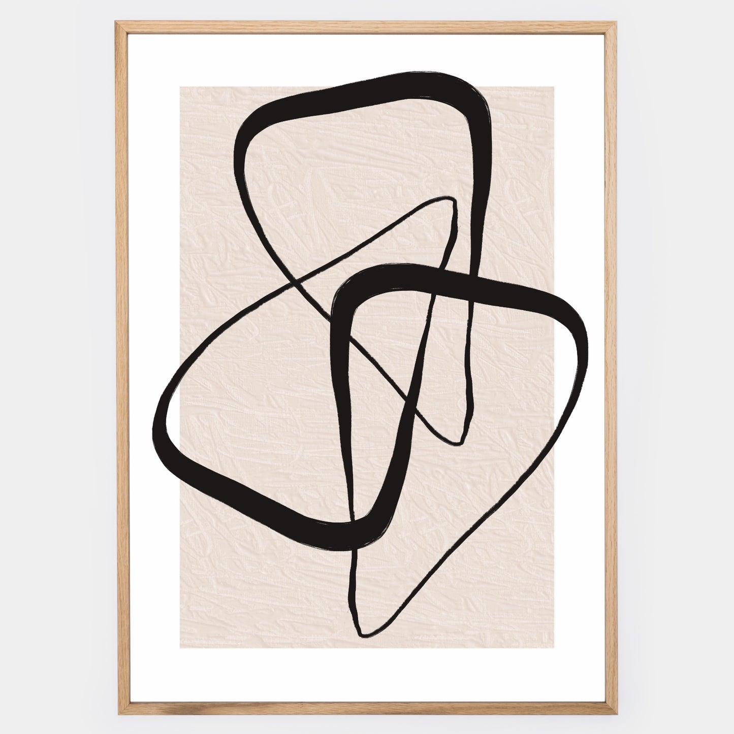 Abstraktní Plakát "Lines on Beige" No. 3