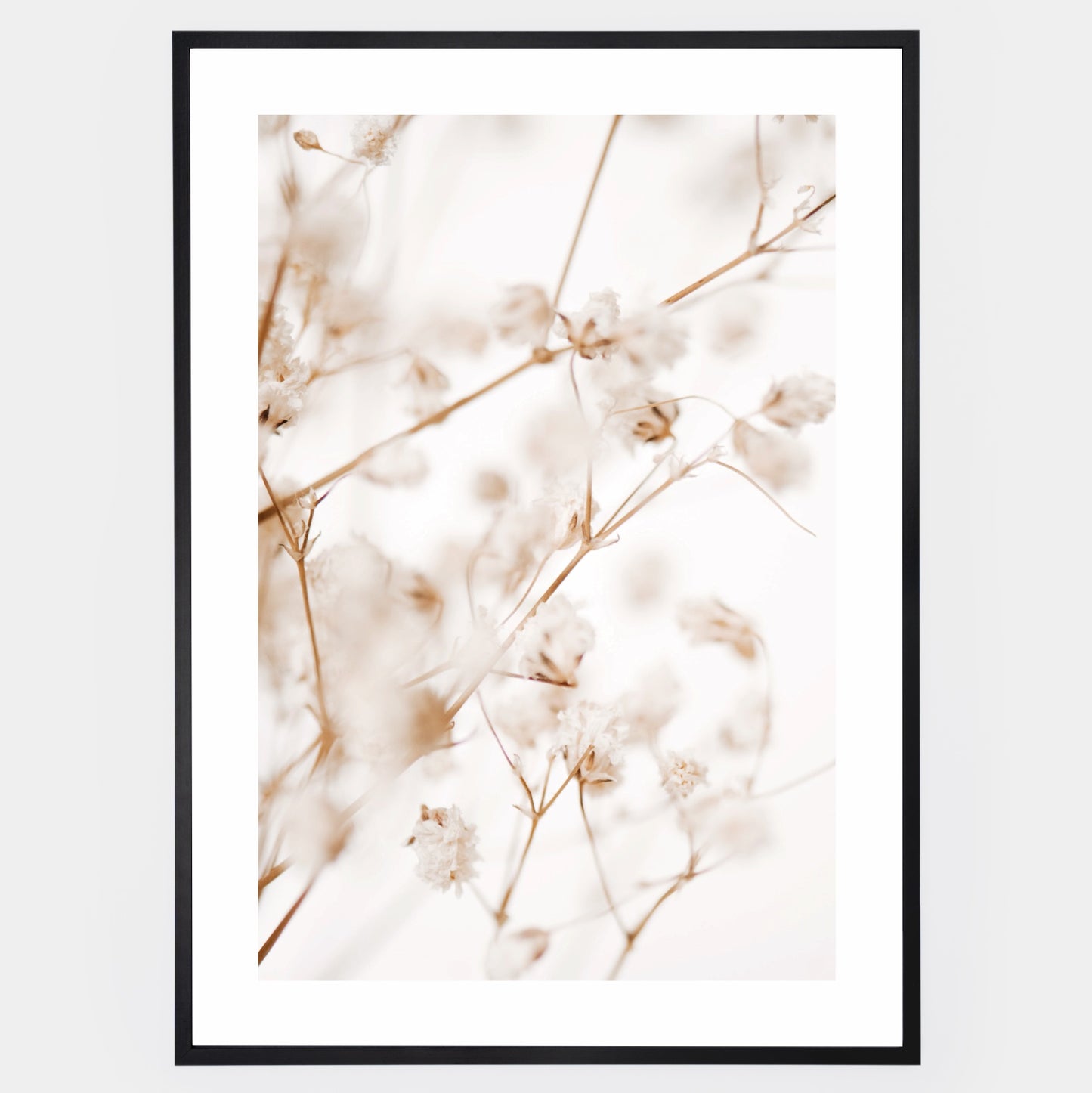 Boho poster with a photo of a delicate gypsophila