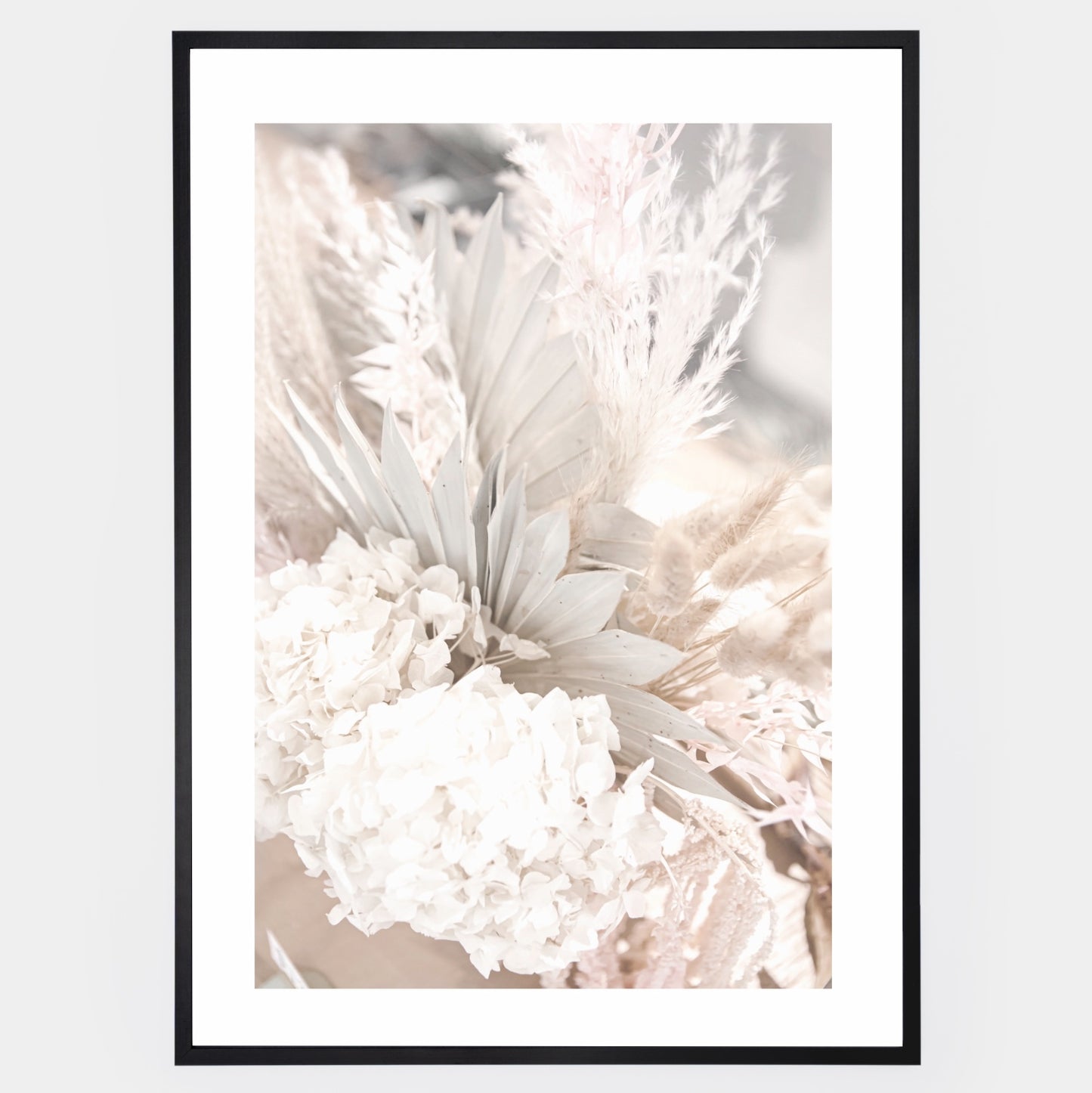Boho poster with a photo of a bouquet