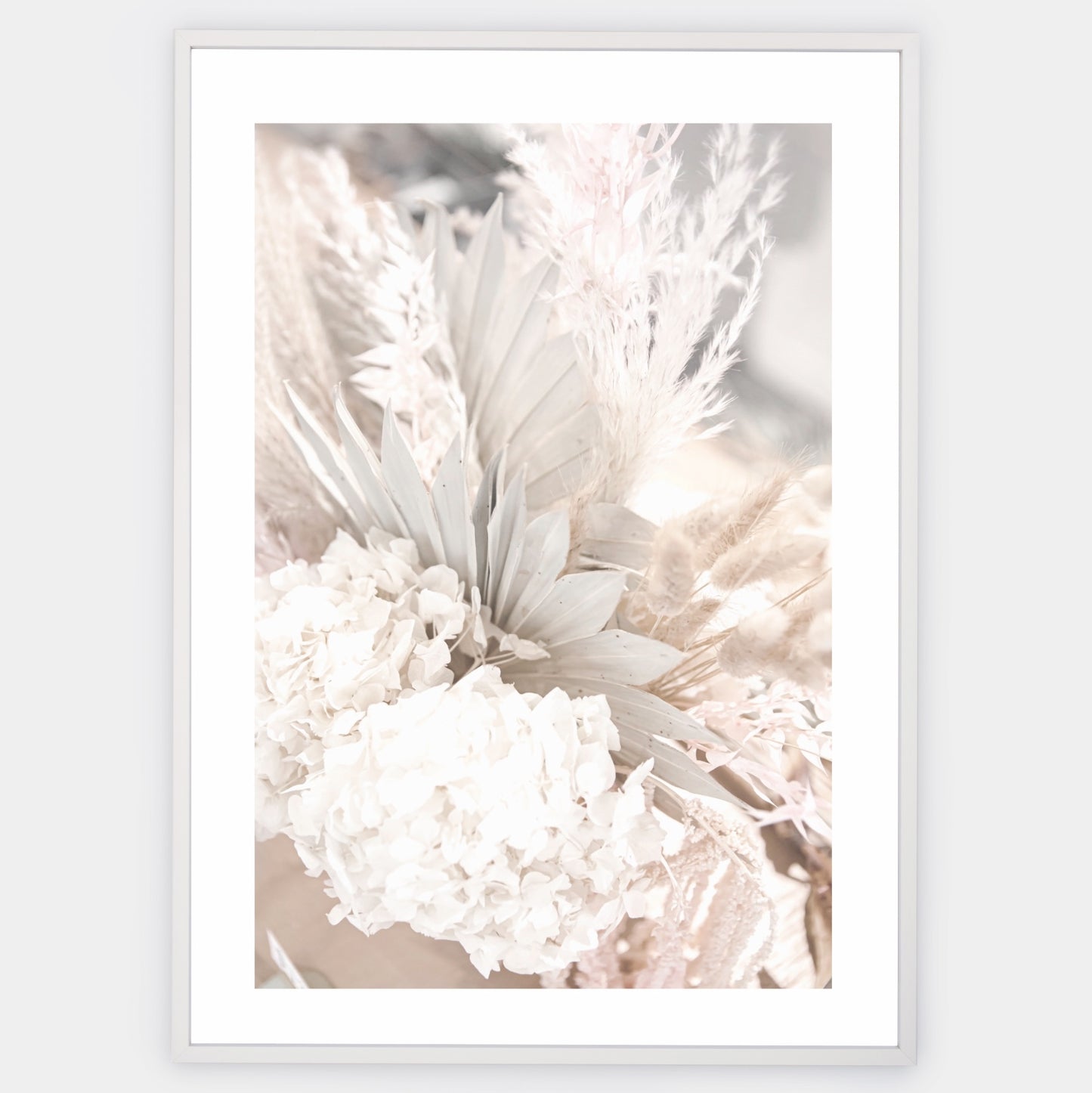 Boho poster with a photo of a bouquet