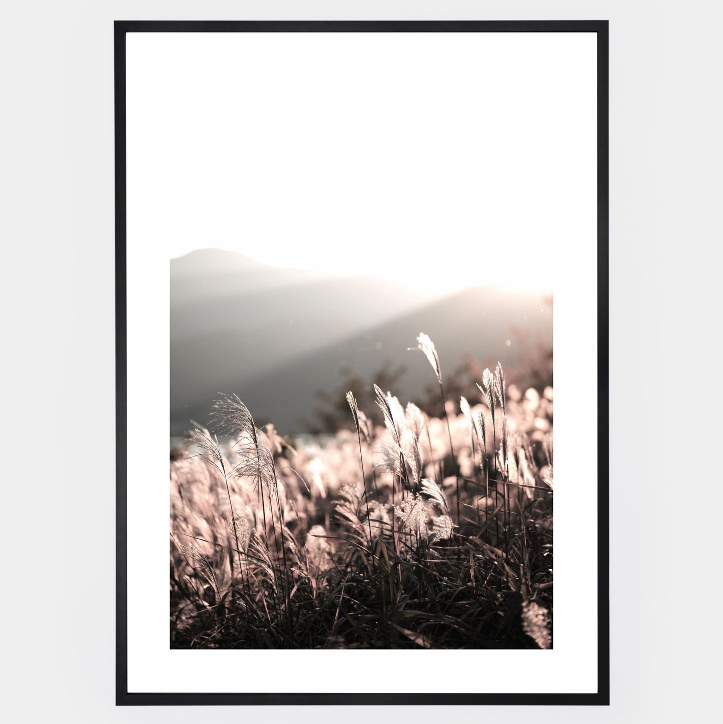 Boho poster with a photo of a sunset in nature