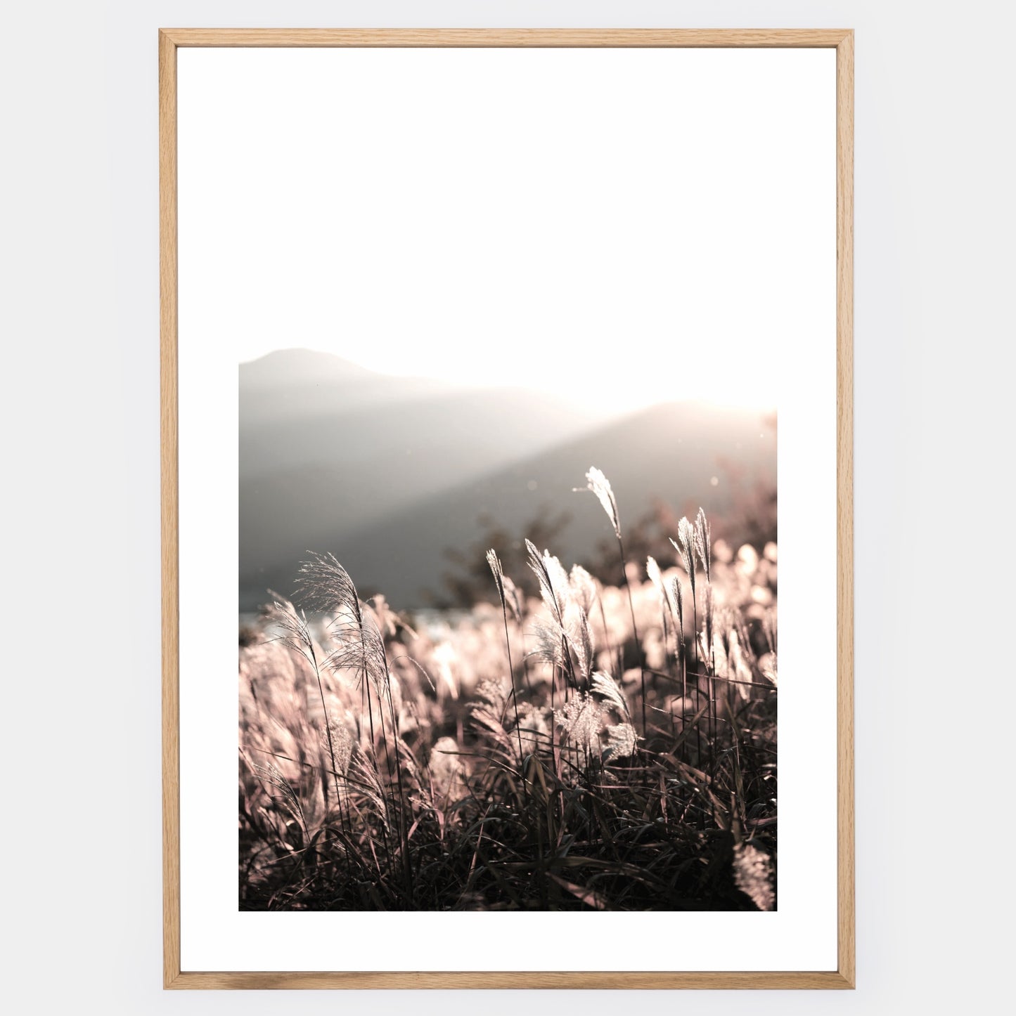 Boho poster with a photo of a sunset in nature
