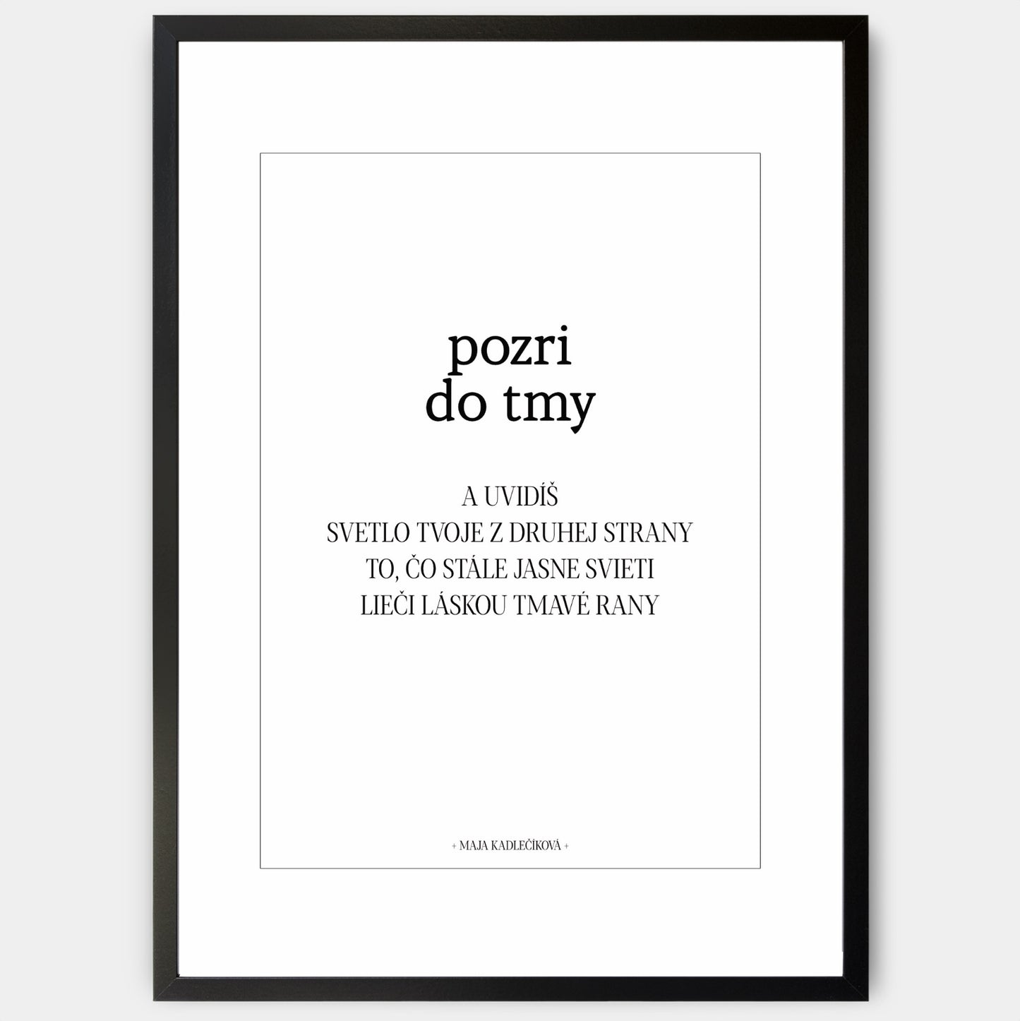 Plakát Viz do tmy + text