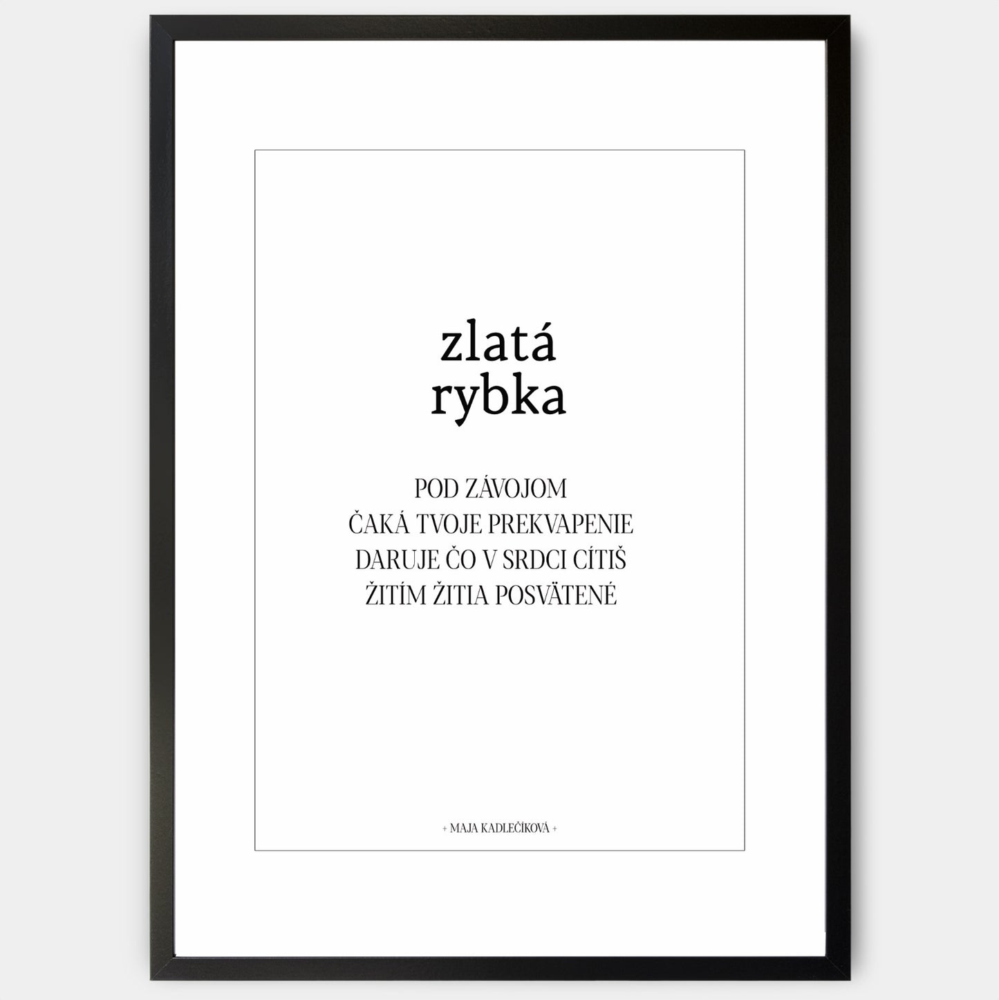 Plakát Zlatá rybka + text