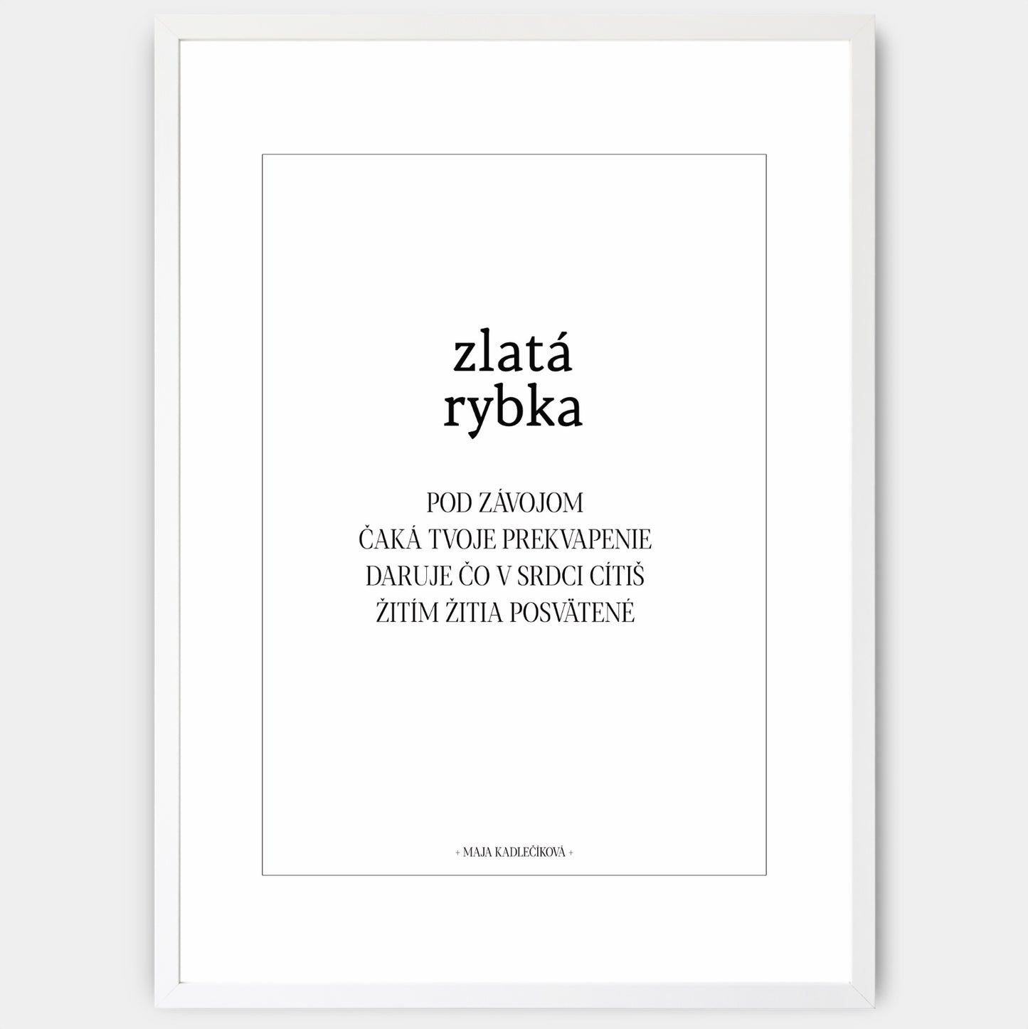 Plakát Zlatá rybka + text