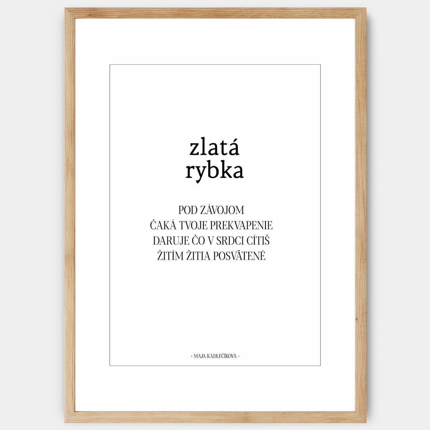 Plakát Zlatá rybka + text