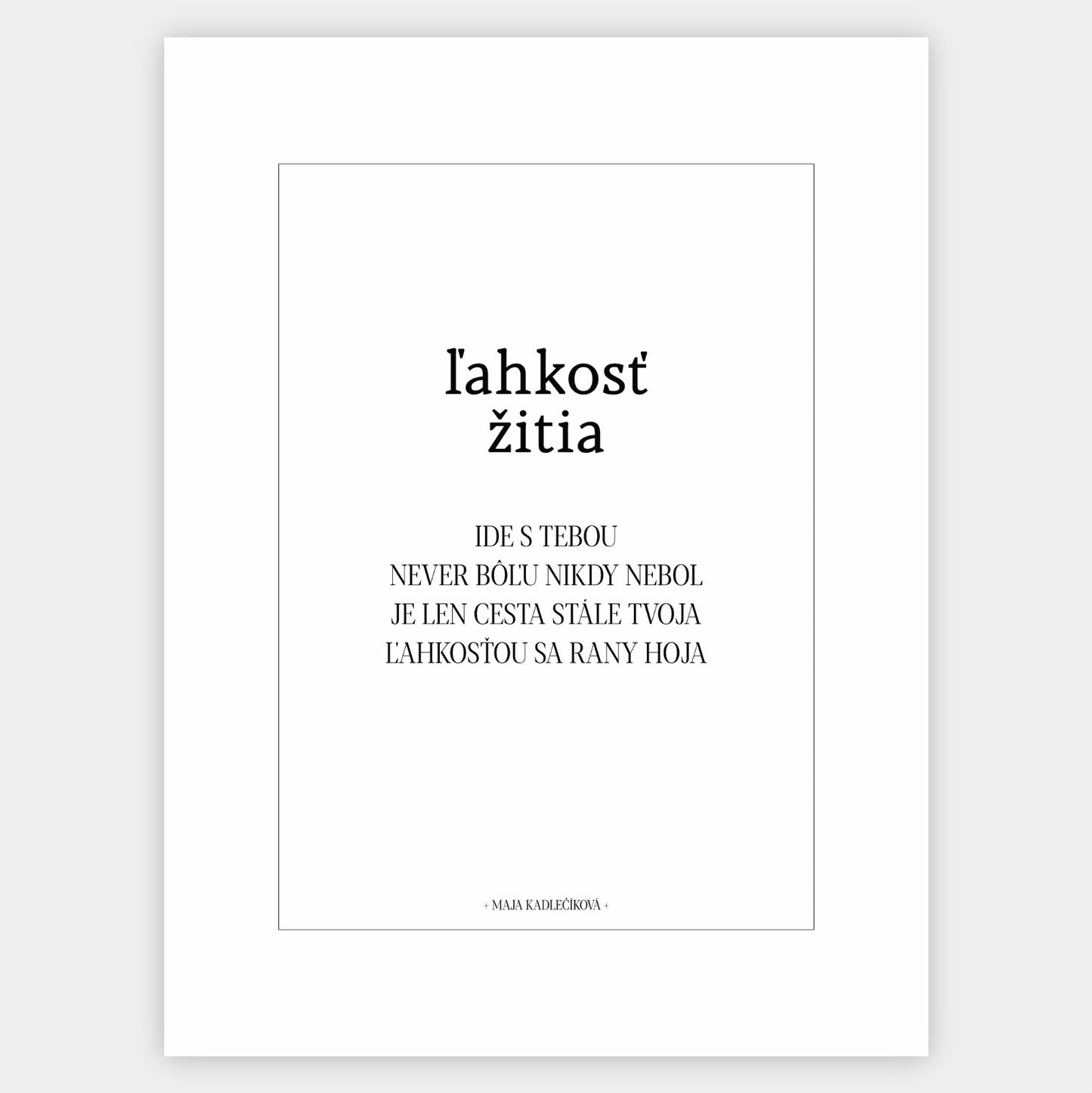 Plakát Lehkost + text