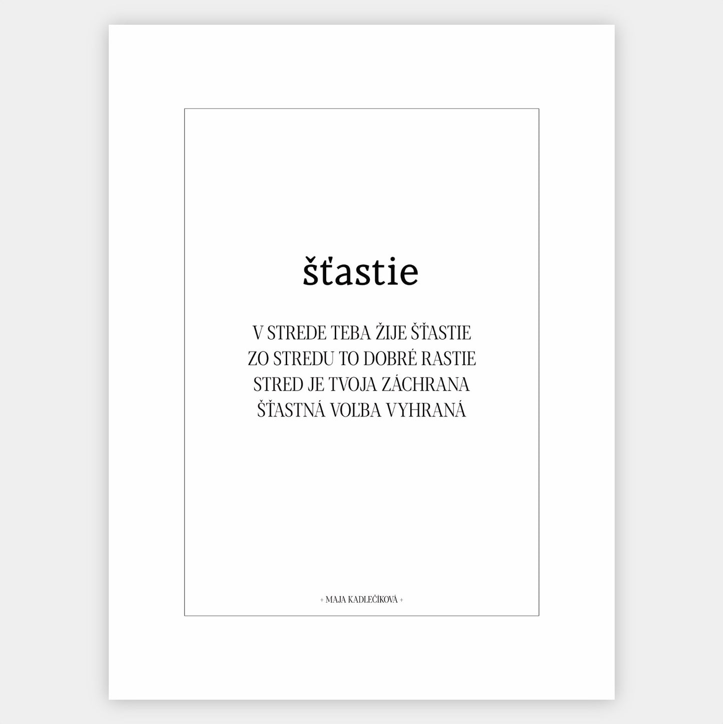 Plakát Štěstí + text