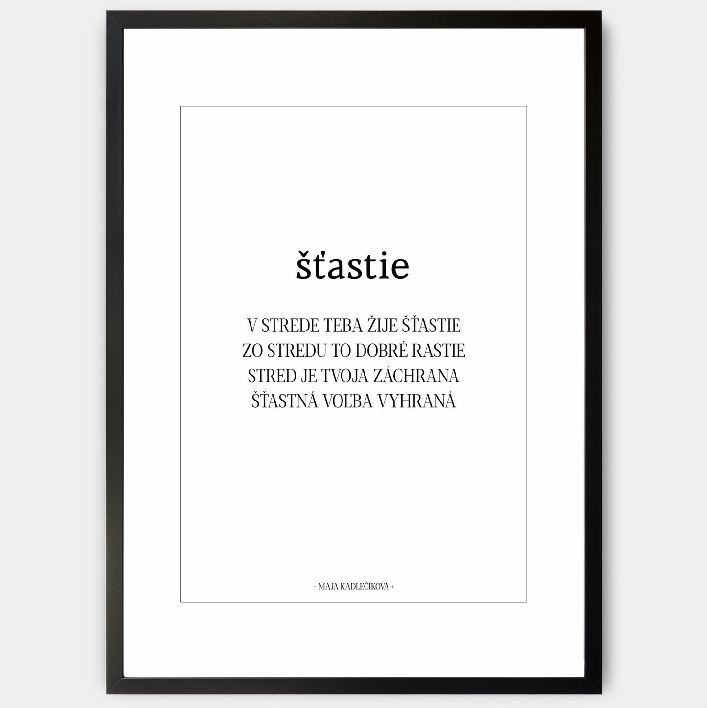 Plakát Štěstí + text
