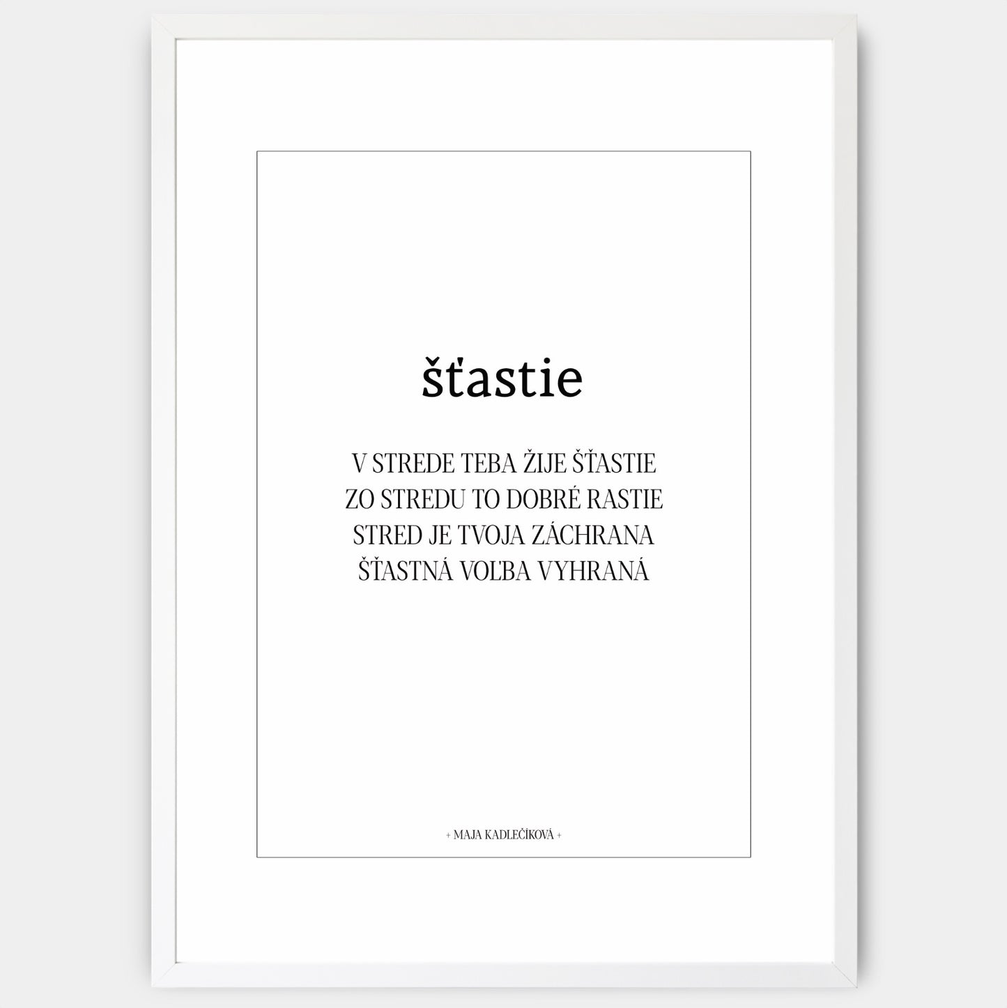 Plakát Štěstí + text
