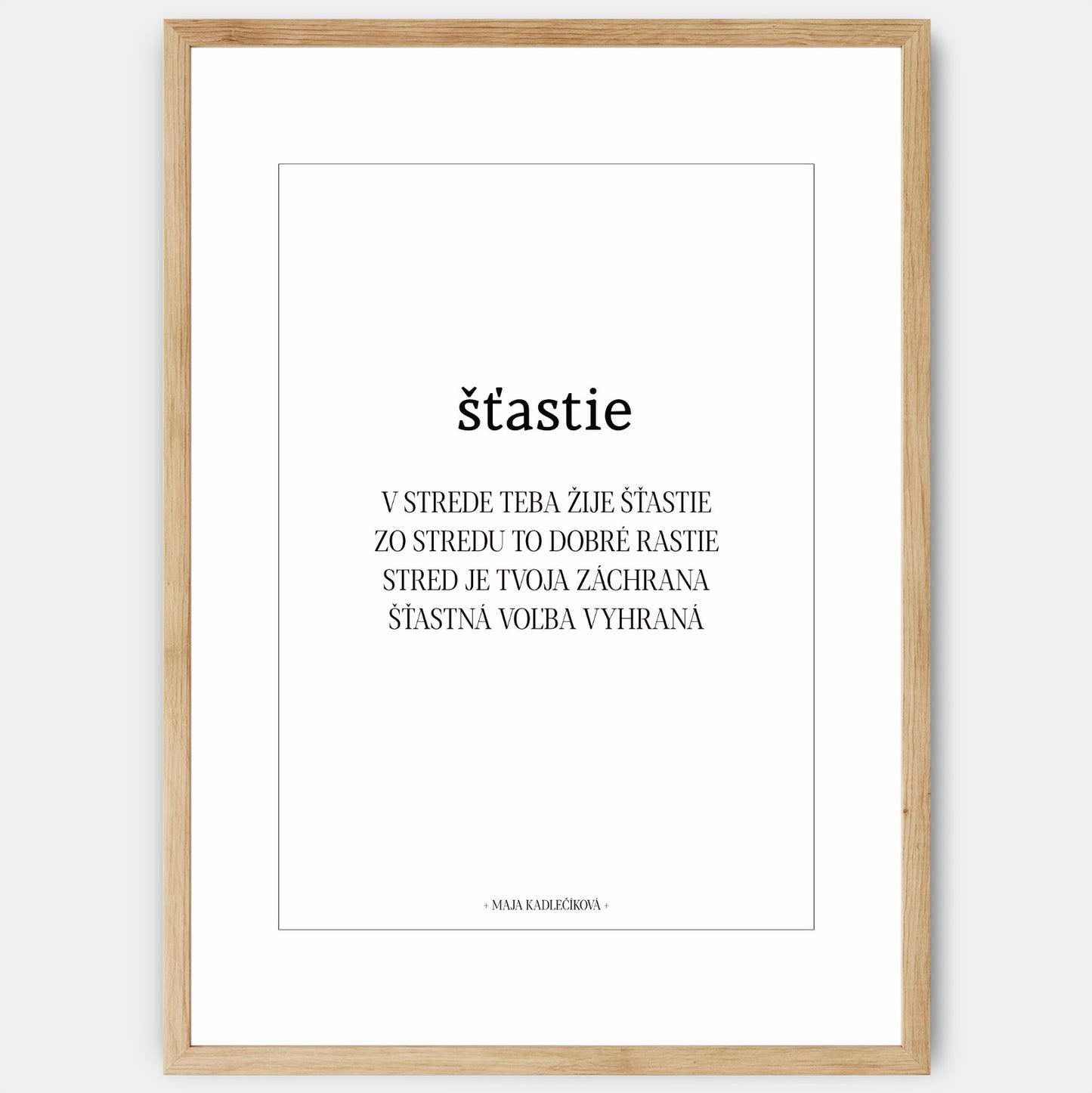 Plakát Štěstí + text