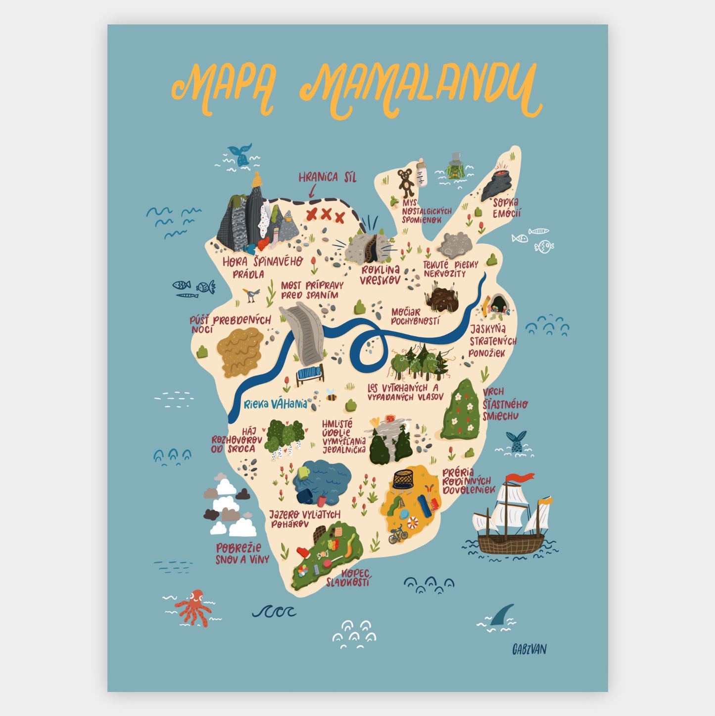 Plakát Mapa Mamalandu