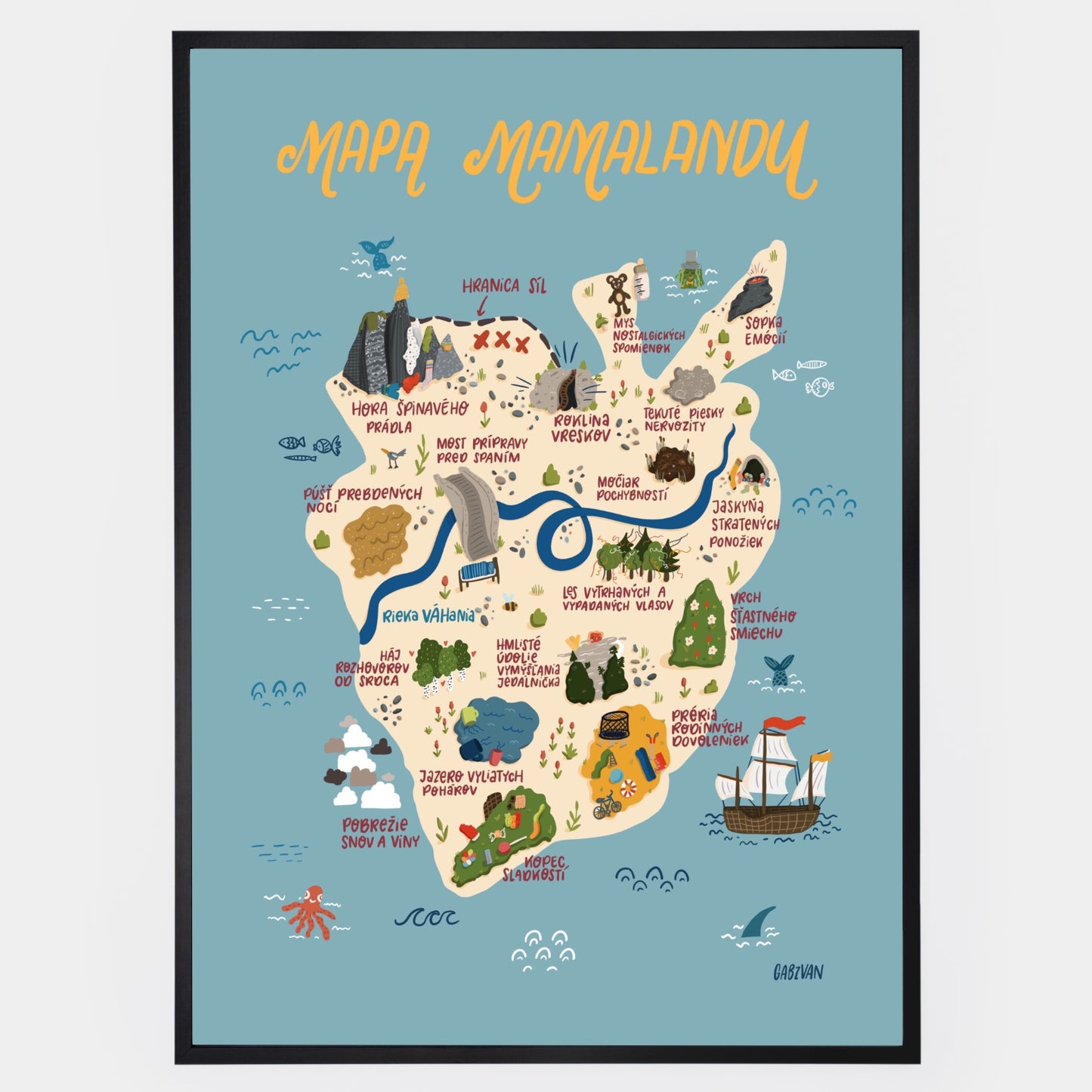 Plakát Mapa Mamalandu