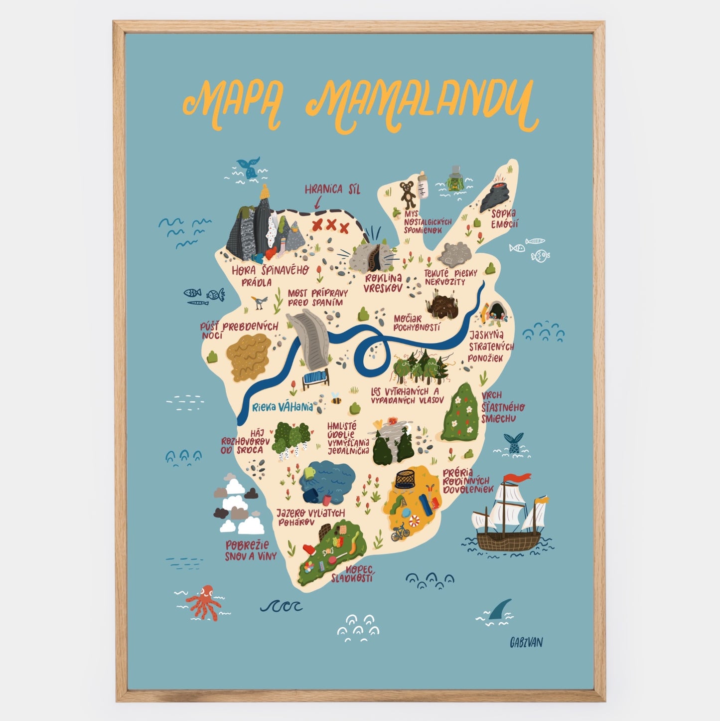 Plakát Mapa Mamalandu