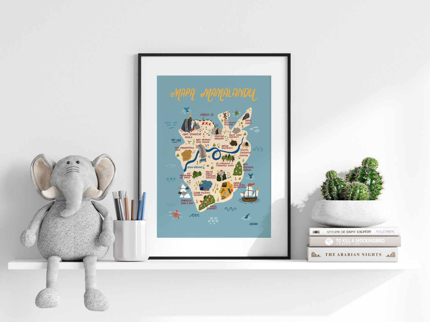 Plakát Mapa Mamalandu