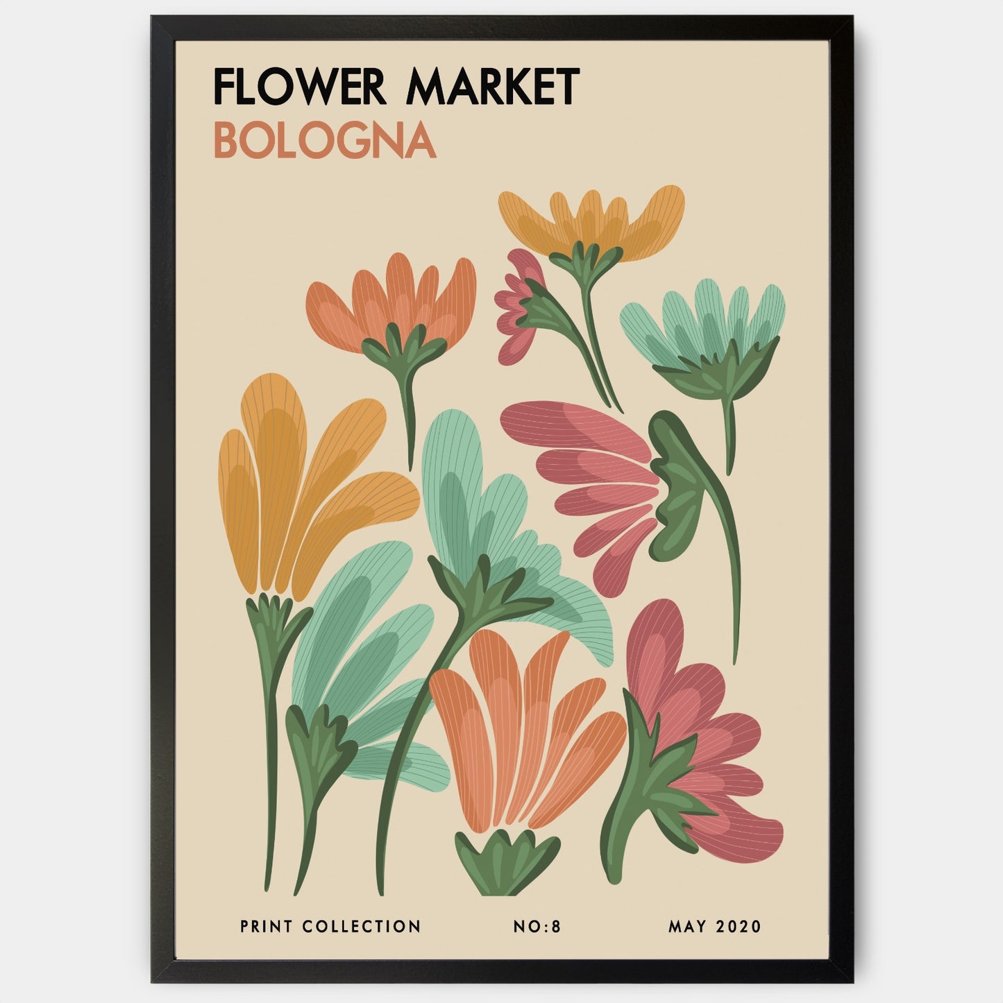 Flower Market Bologna poster