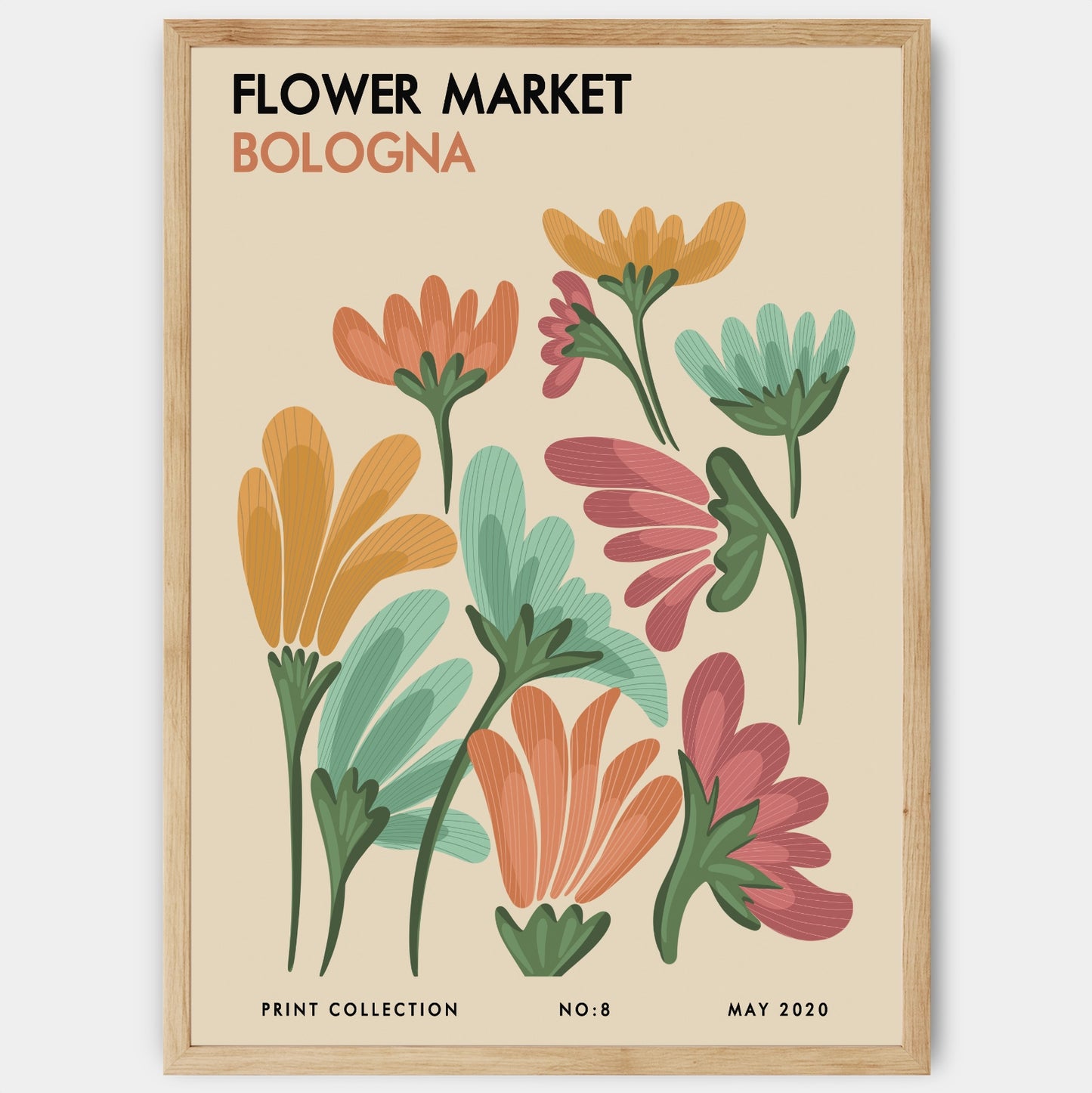 Flower Market Bologna poster