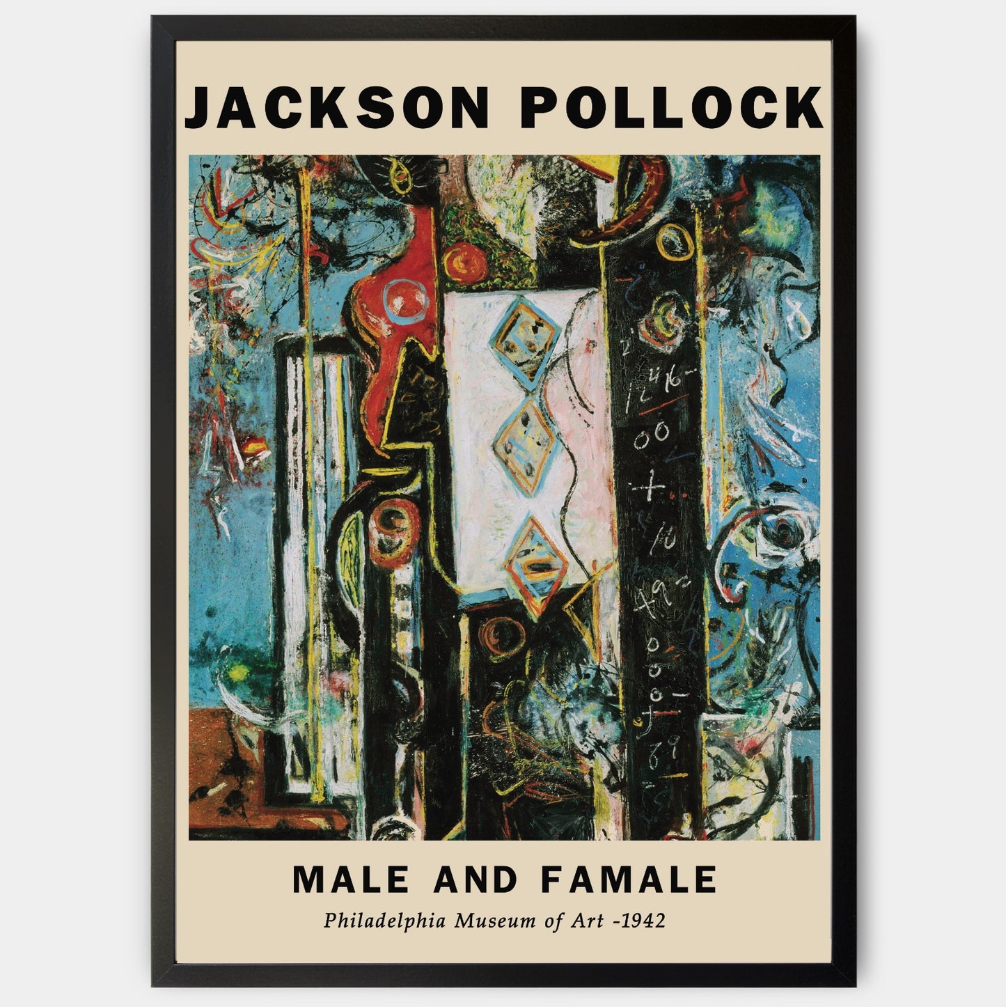 Plakát Male And Female | Jackson Pollock