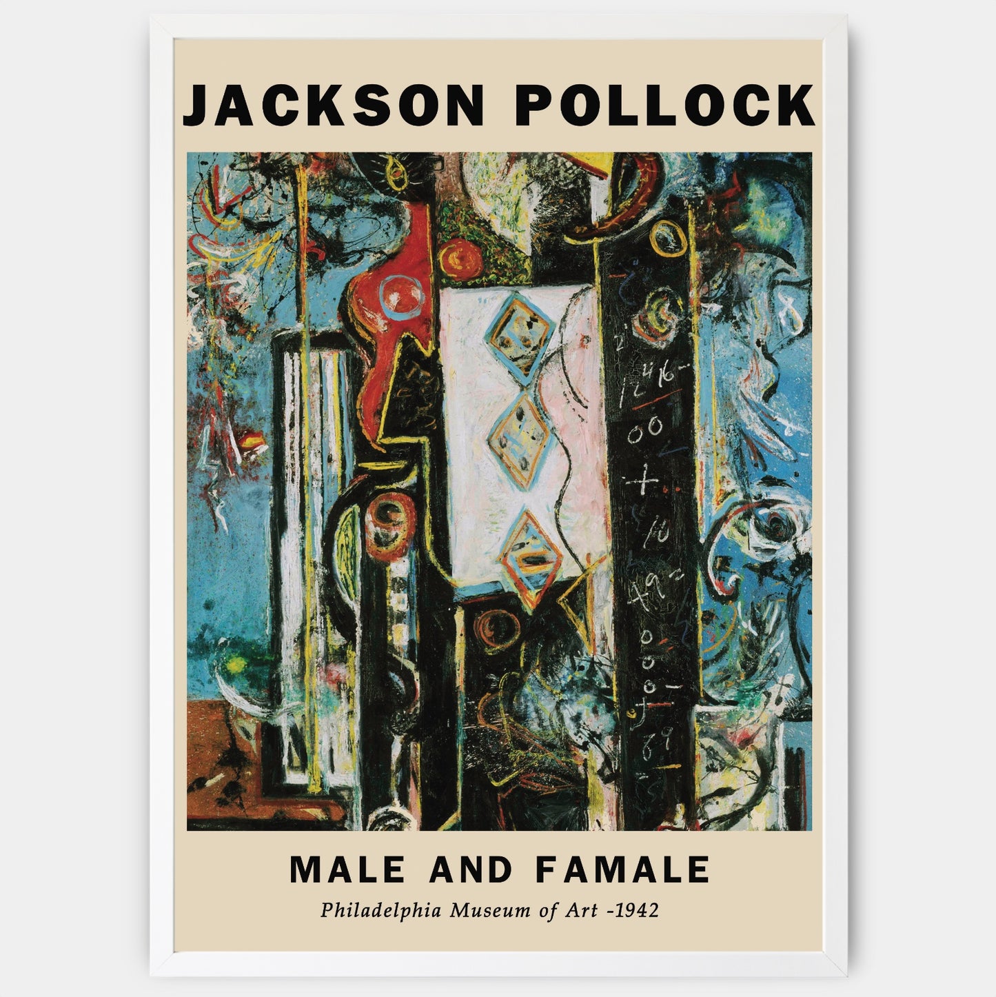 Plakát Male And Female | Jackson Pollock