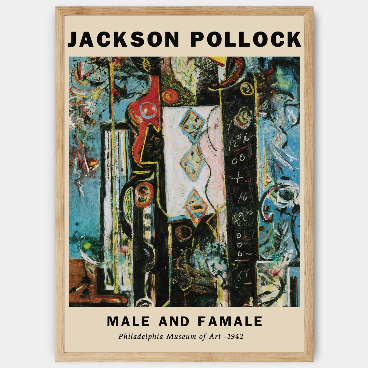 Plakát Male And Female | Jackson Pollock