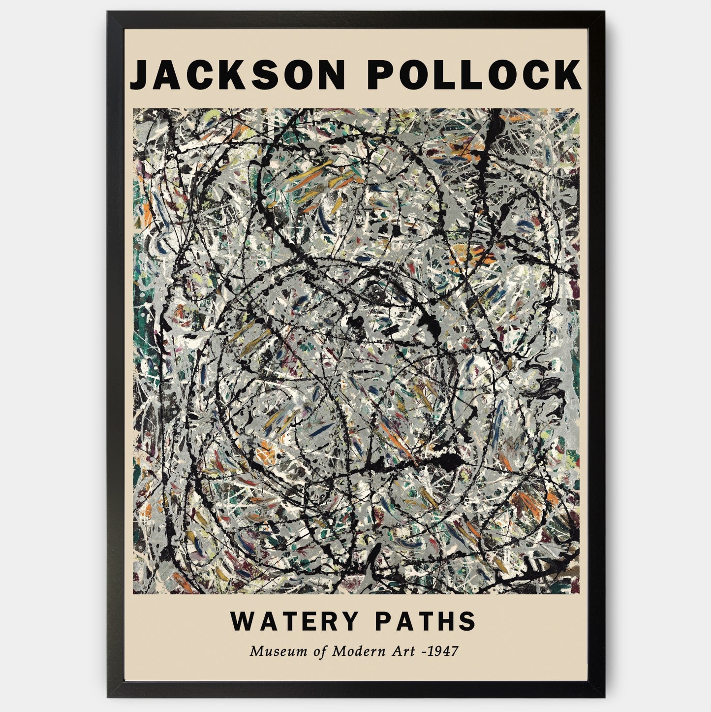 Plakát Watery Paths | Jackson Pollock