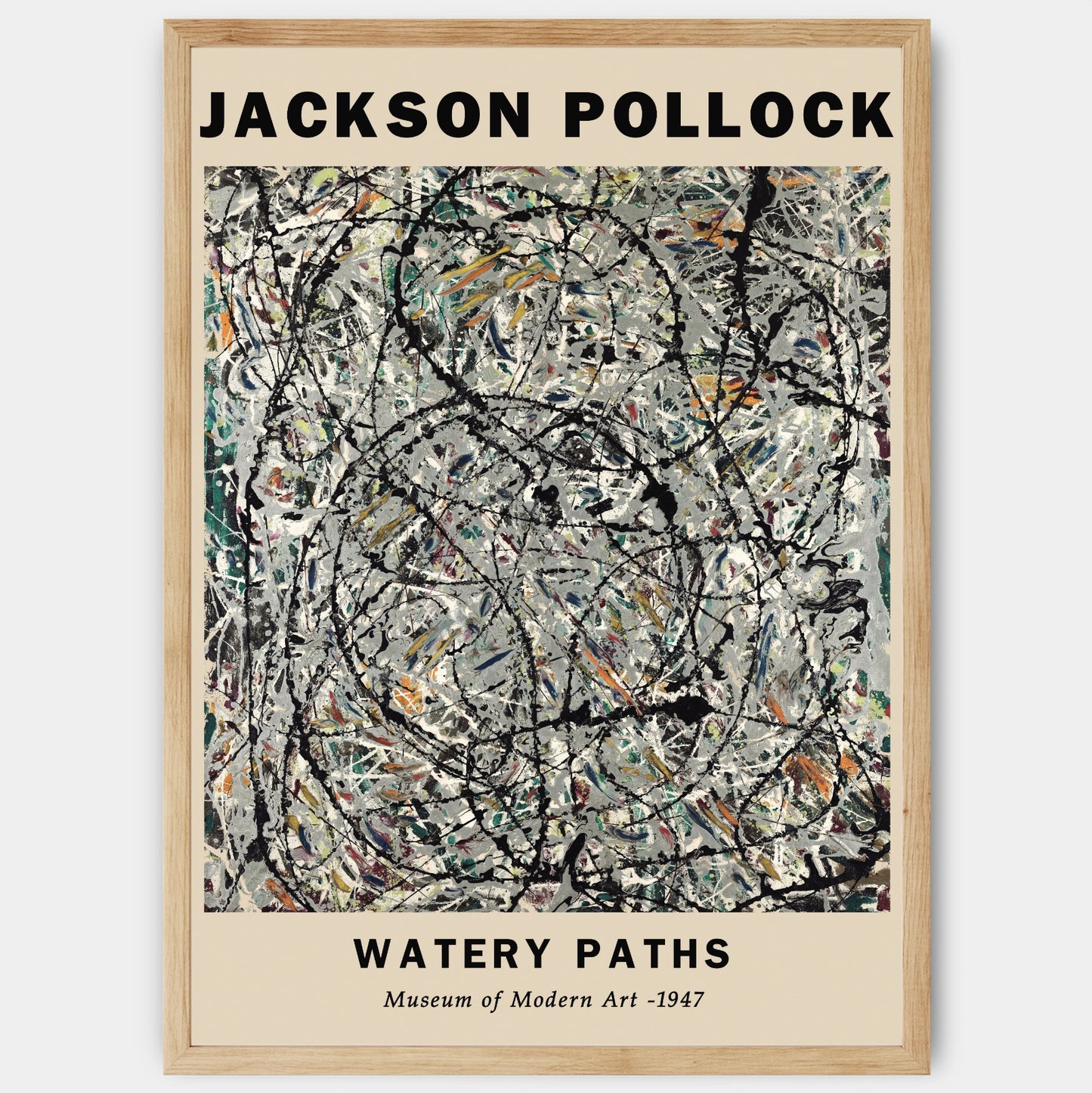 Plakát Watery Paths | Jackson Pollock