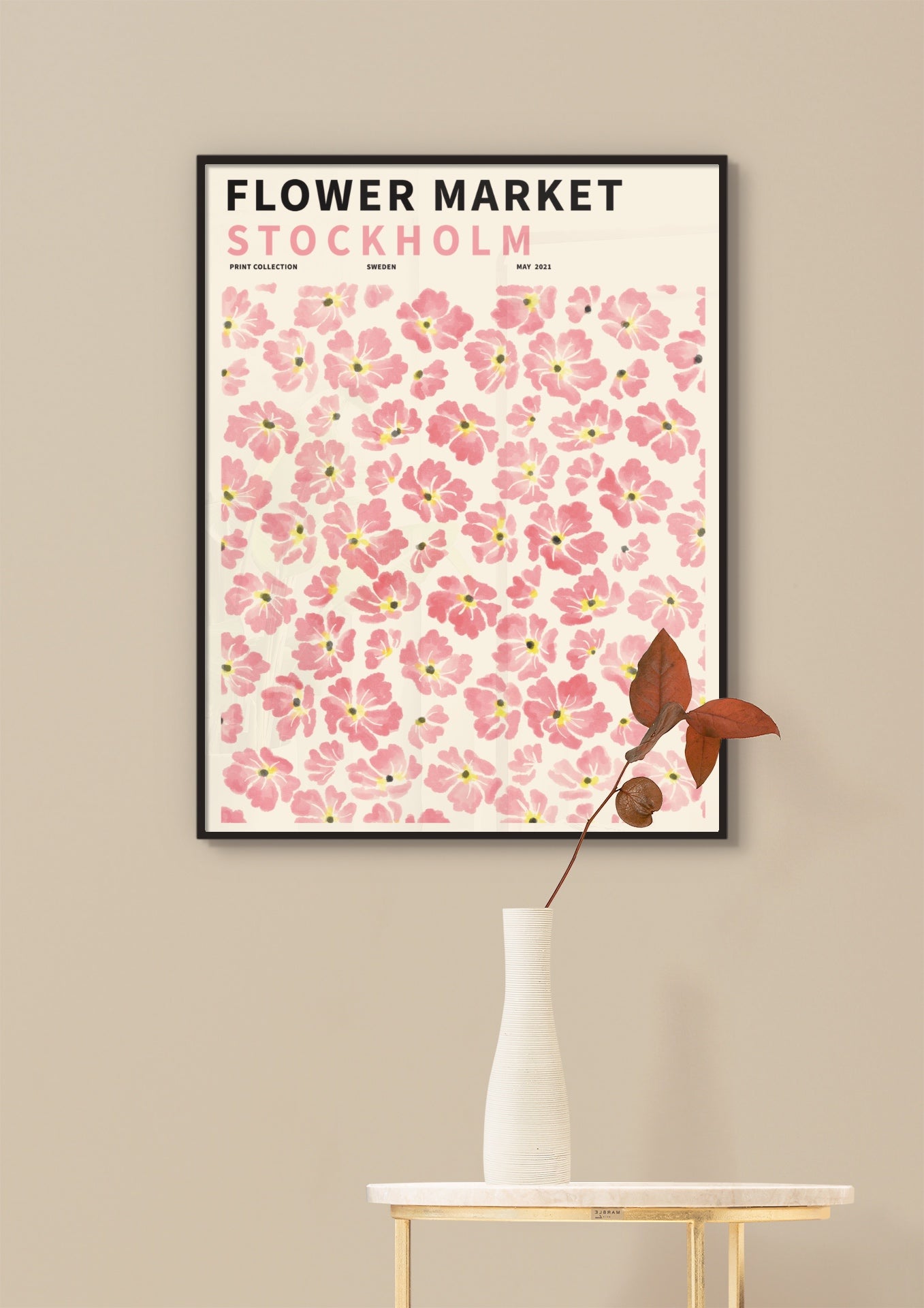 Plakát Flower Market Stockholm
