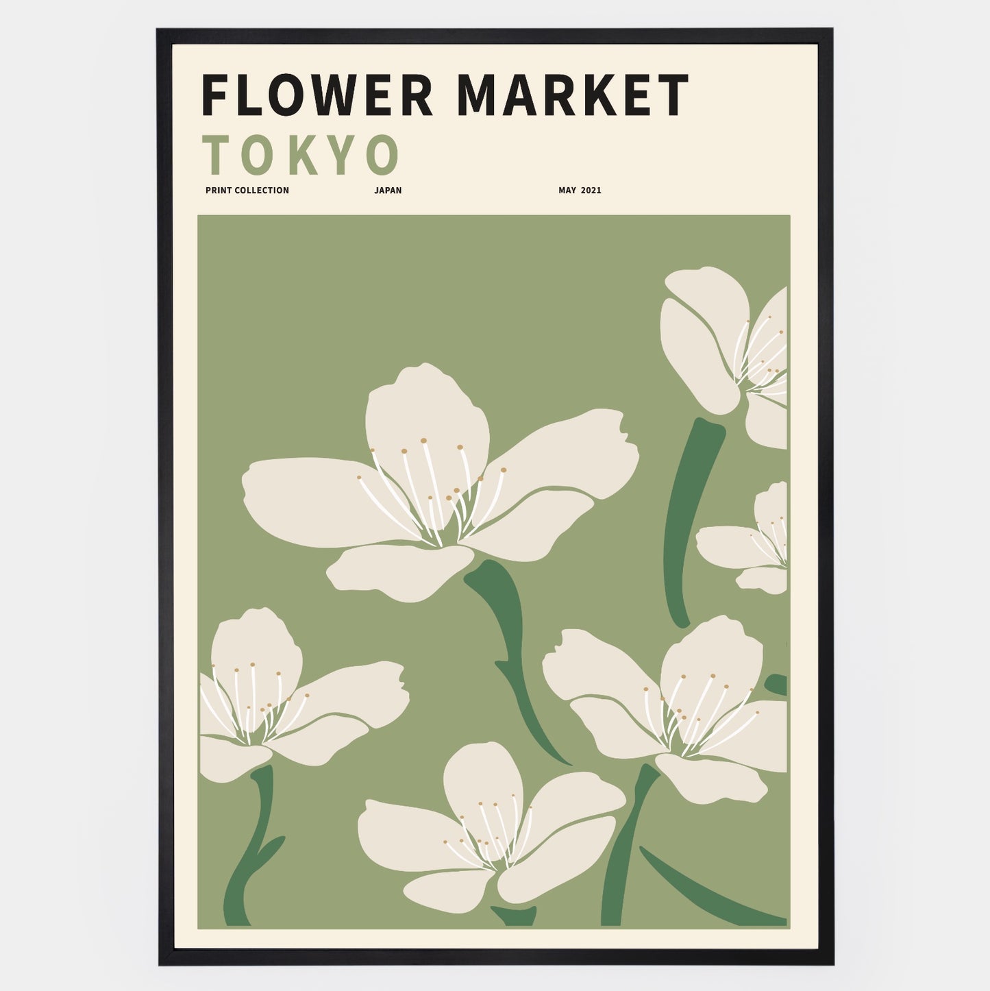 Plakát Flower Market Tokyo