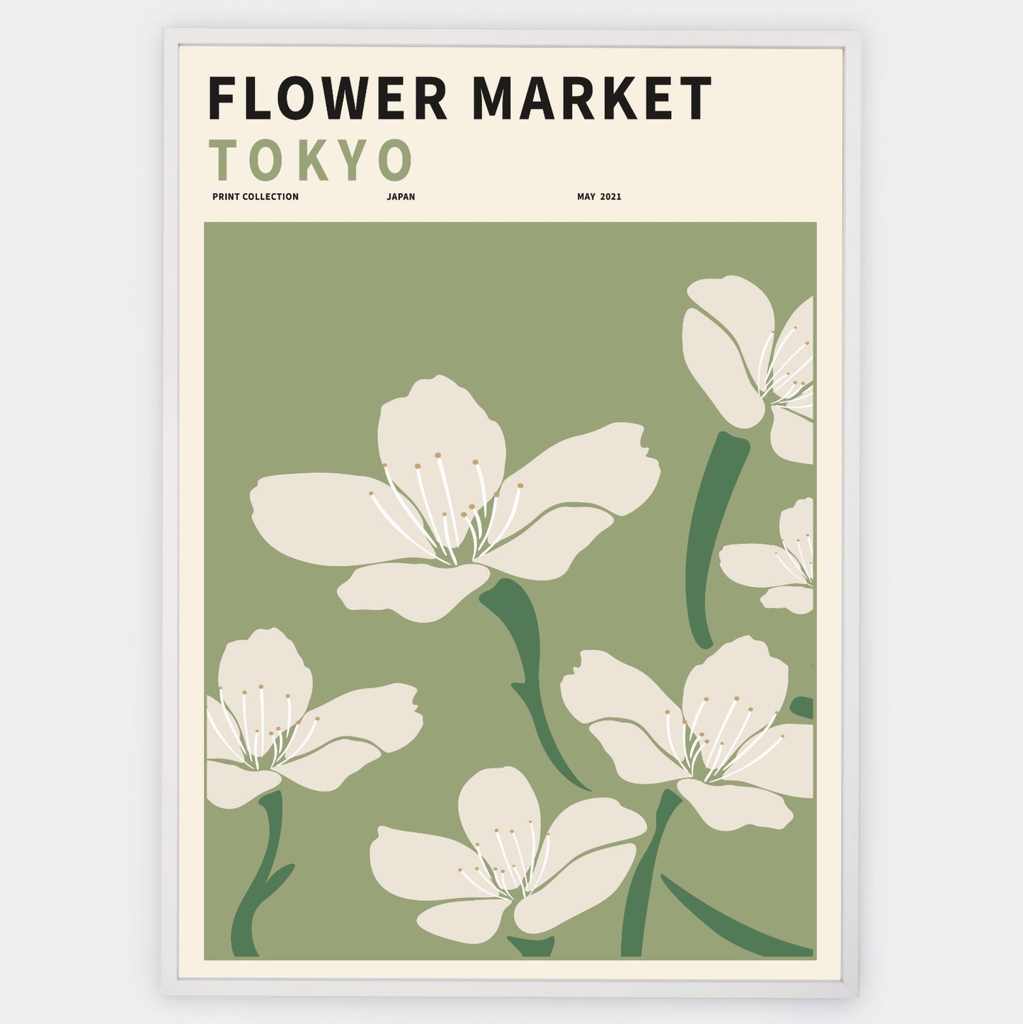 Plakát Flower Market Tokyo