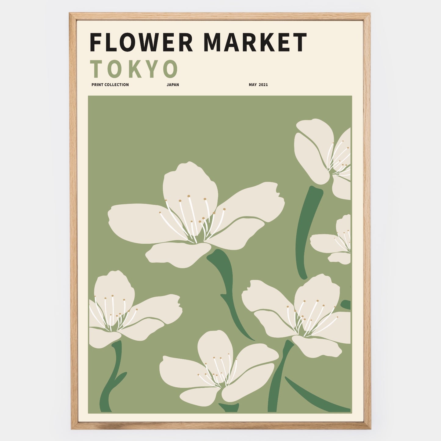Plakát Flower Market Tokyo