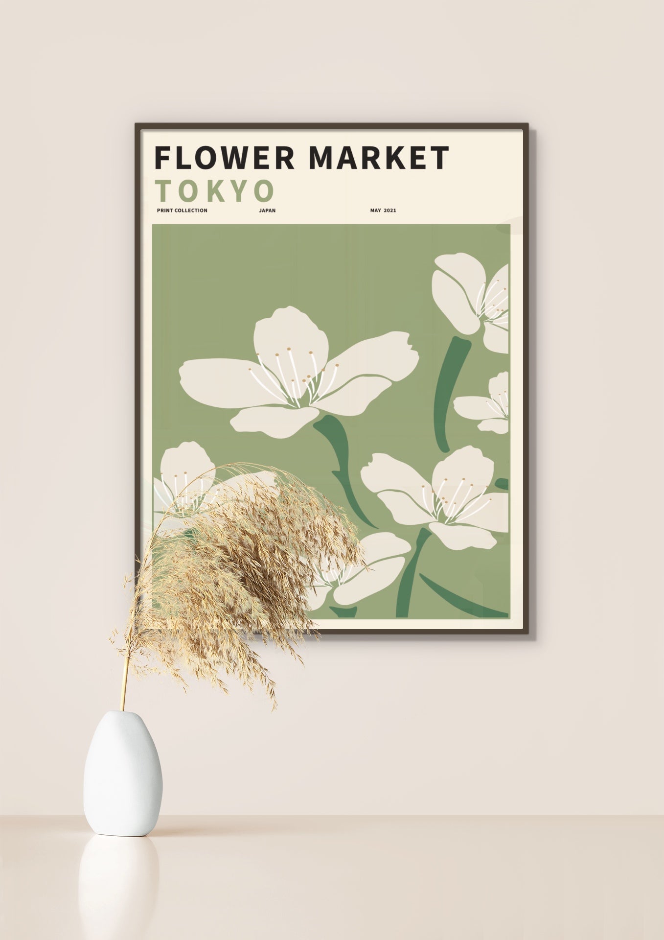 Plakát Flower Market Tokyo
