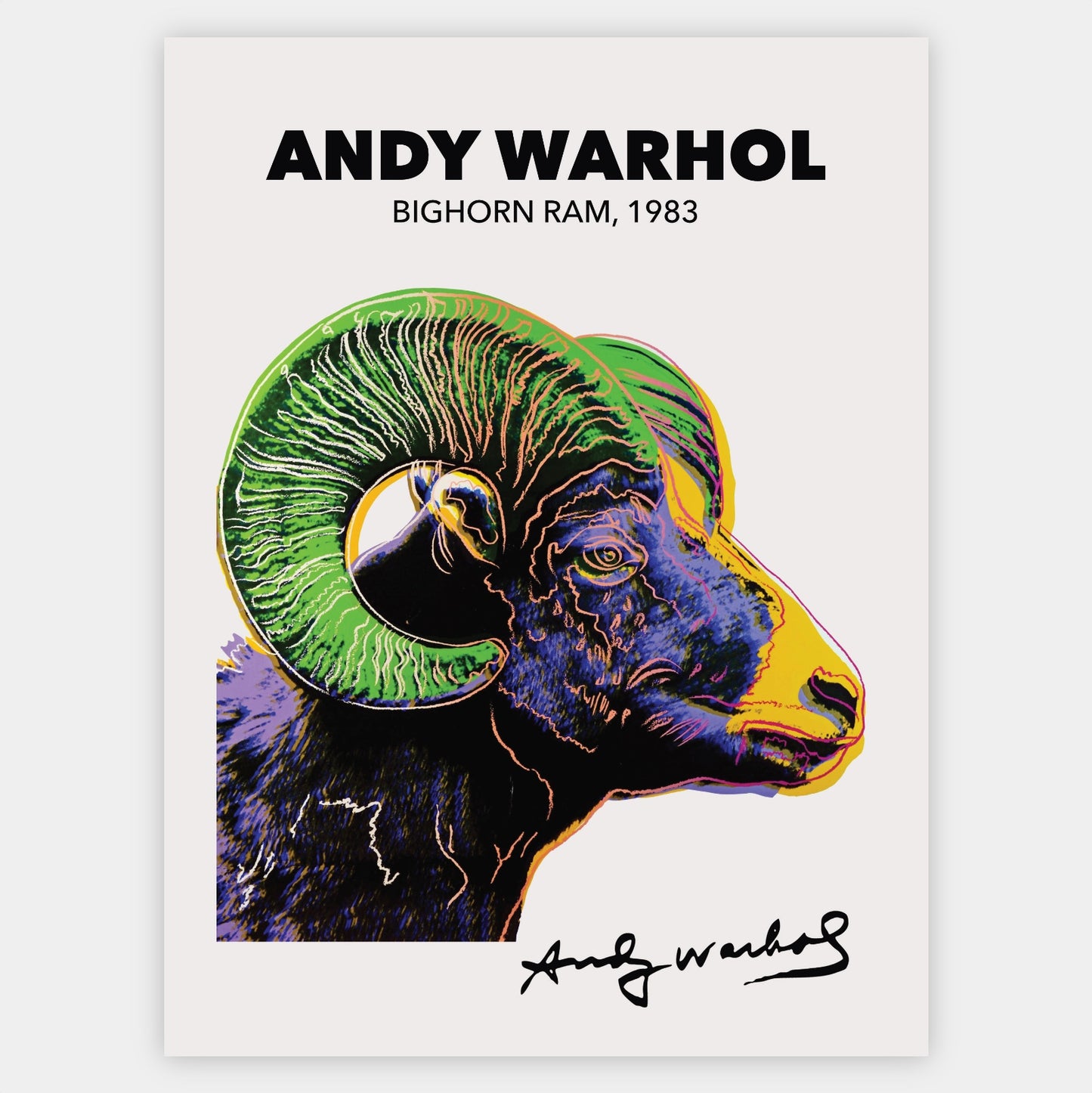 Plakát Bighorn Ram | Andy Warhol