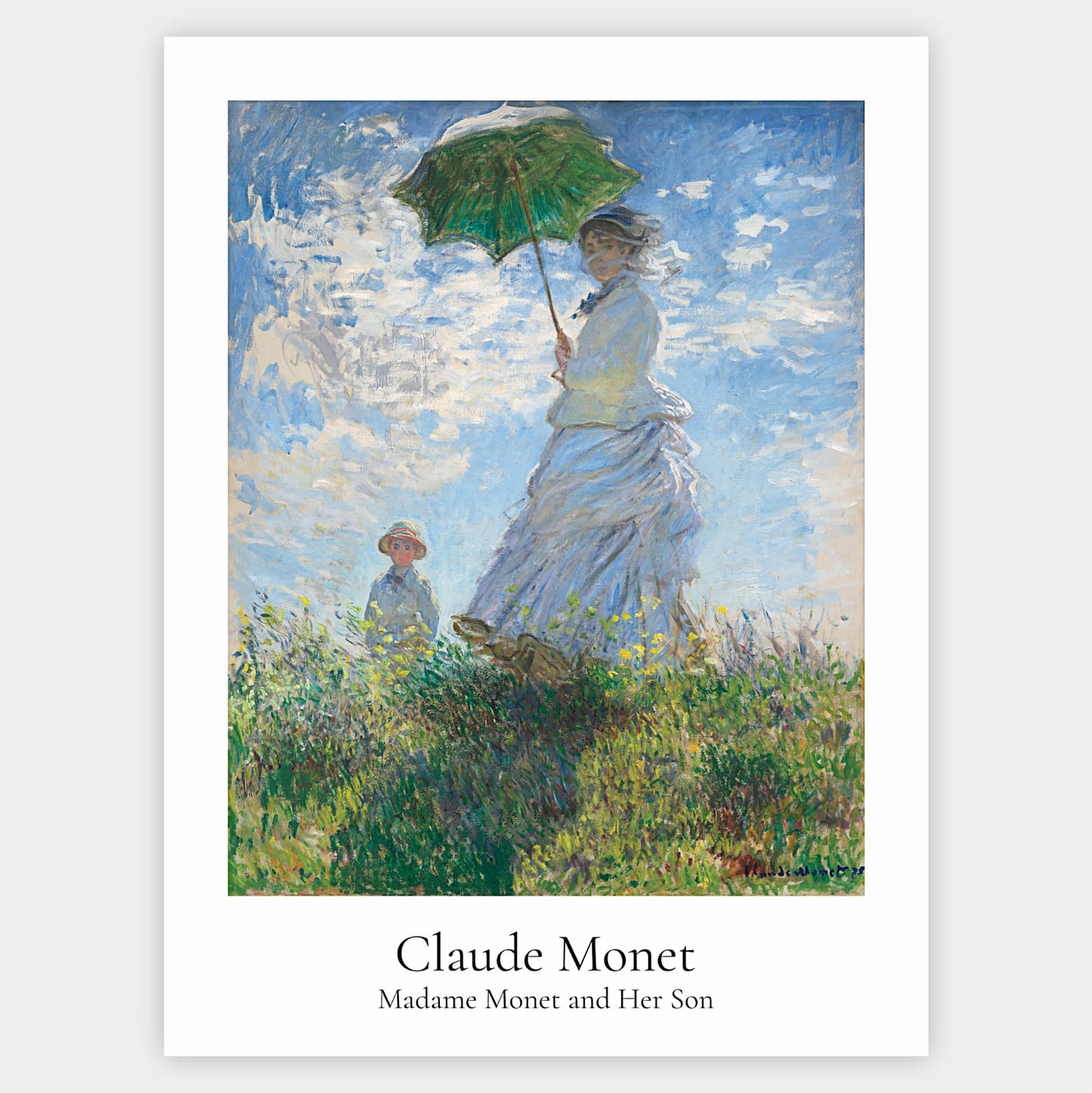 Plakát Madame Monet a její syn | Claude Monet
