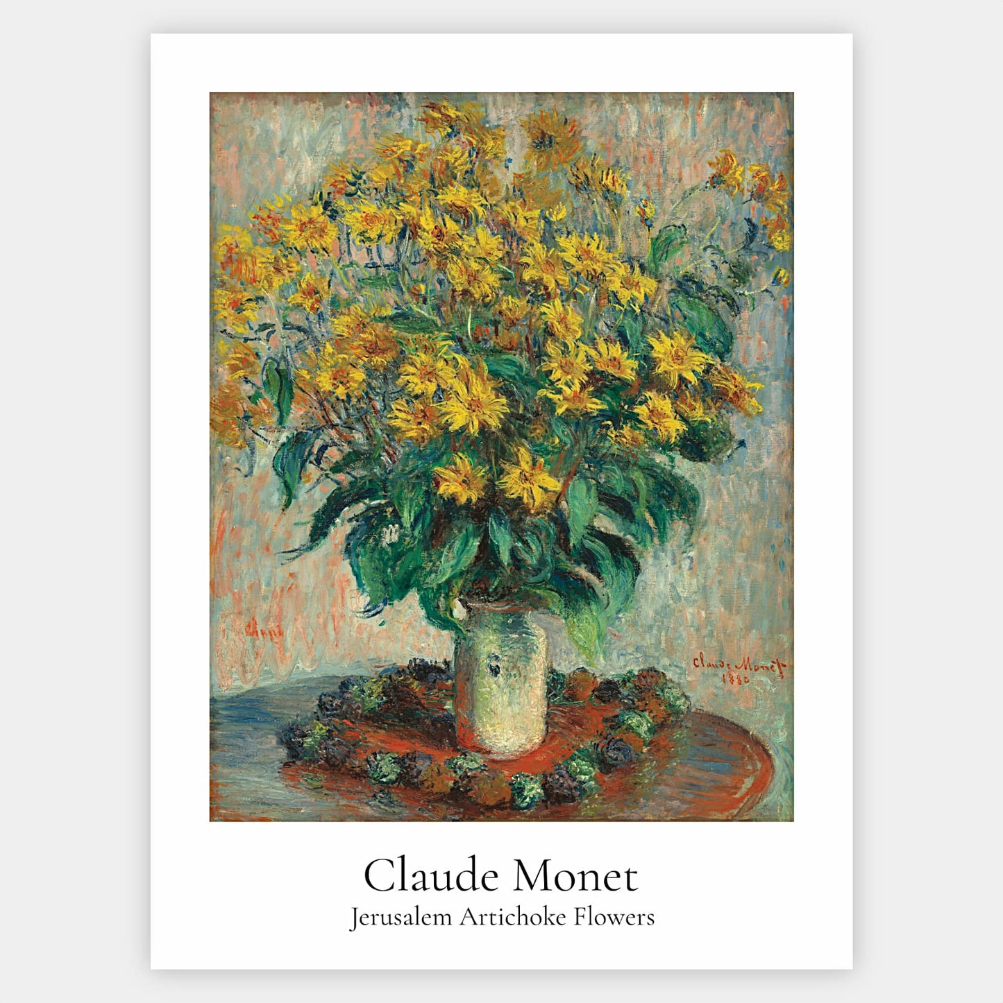 Plakát Květiny topinamburu | Claude Monet