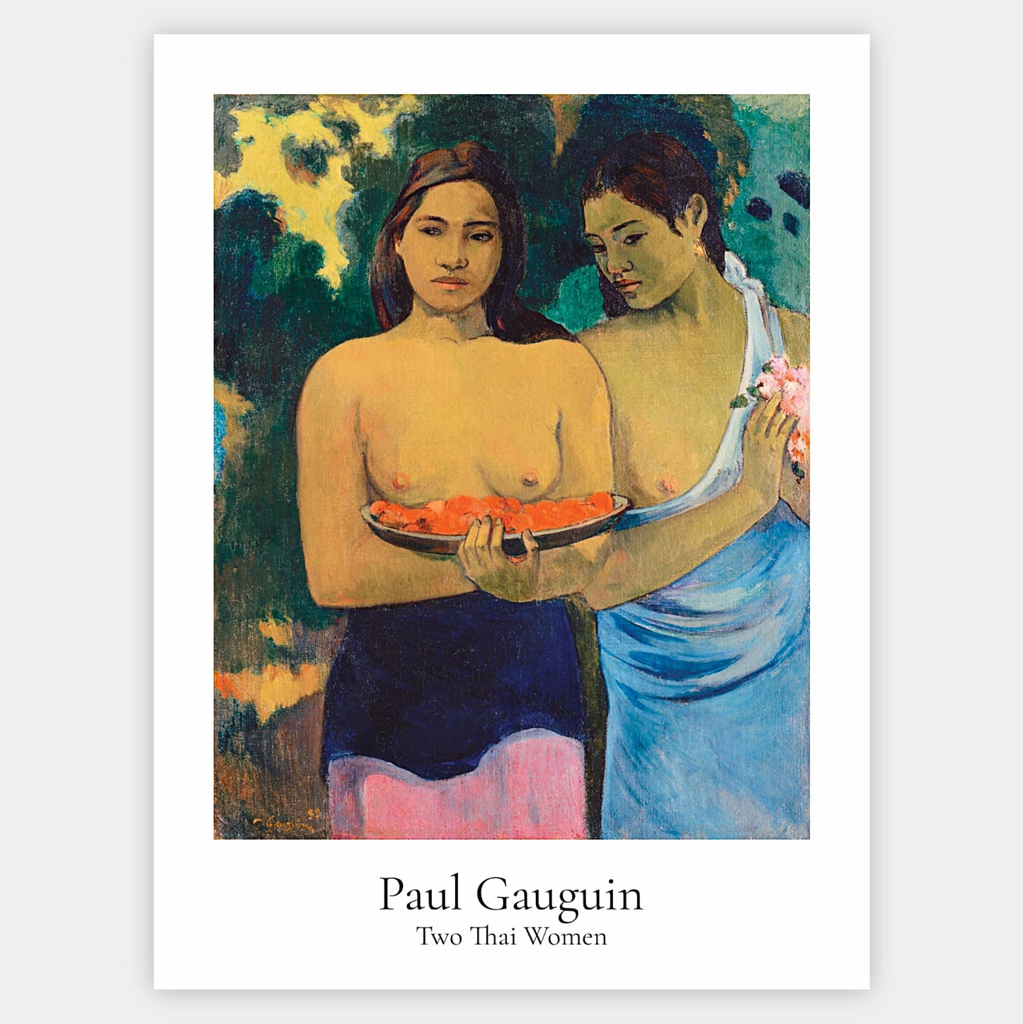 Plakát Dvě tahitské ženy | Paul Gauguin