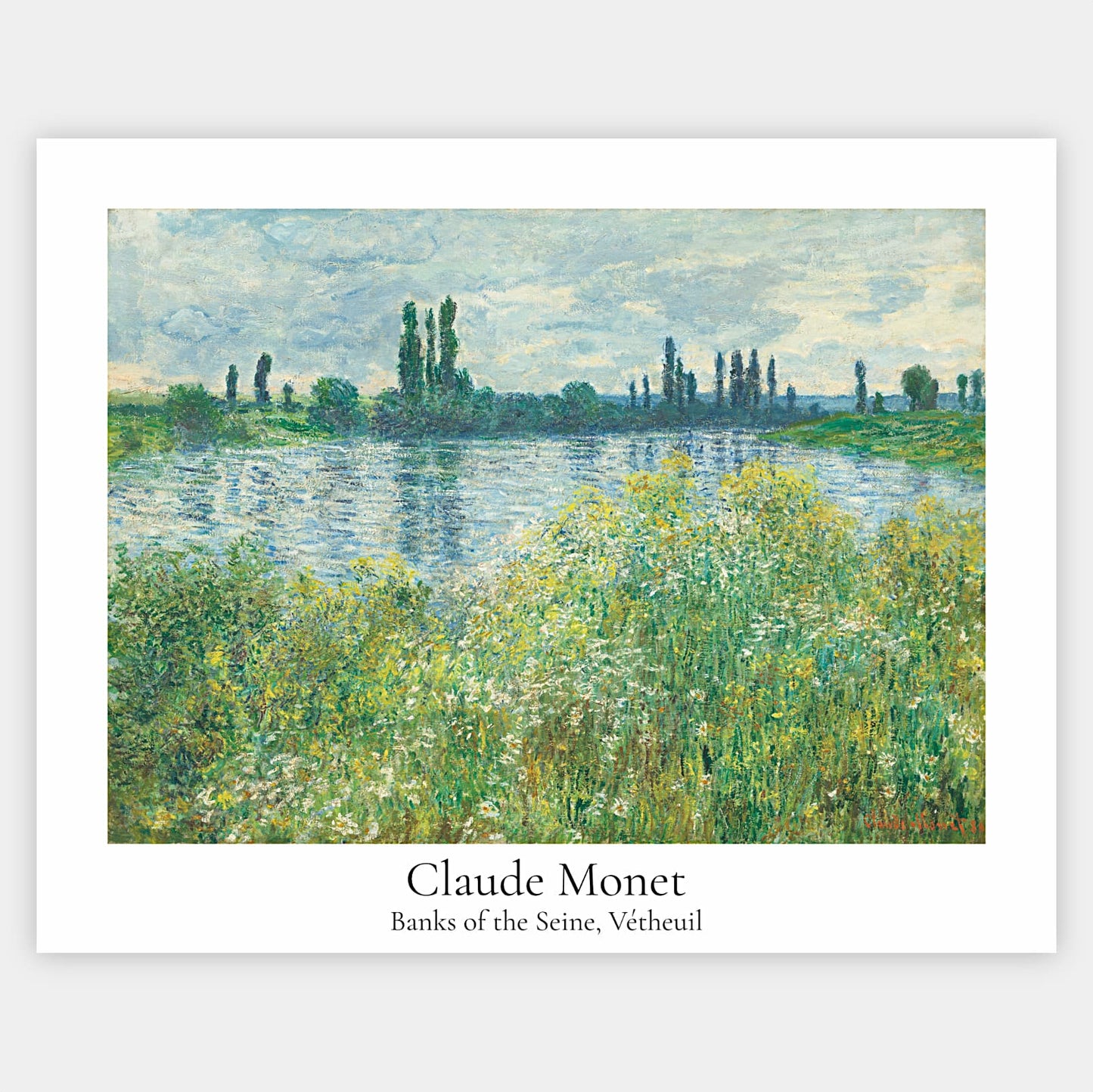 Plakát Na břehu Seiny, Vétheuil | Claude Monet