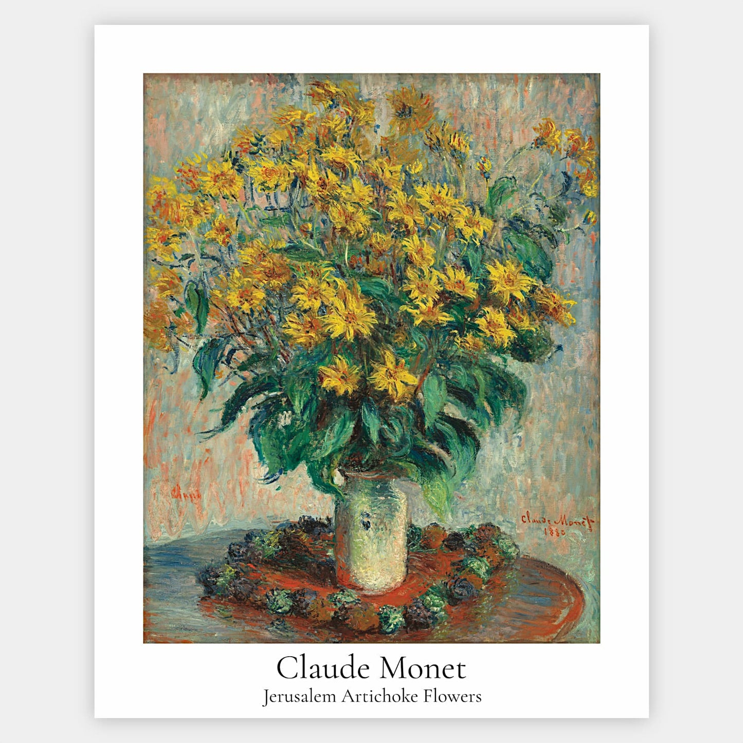 Plakát Květiny topinamburu | Claude Monet