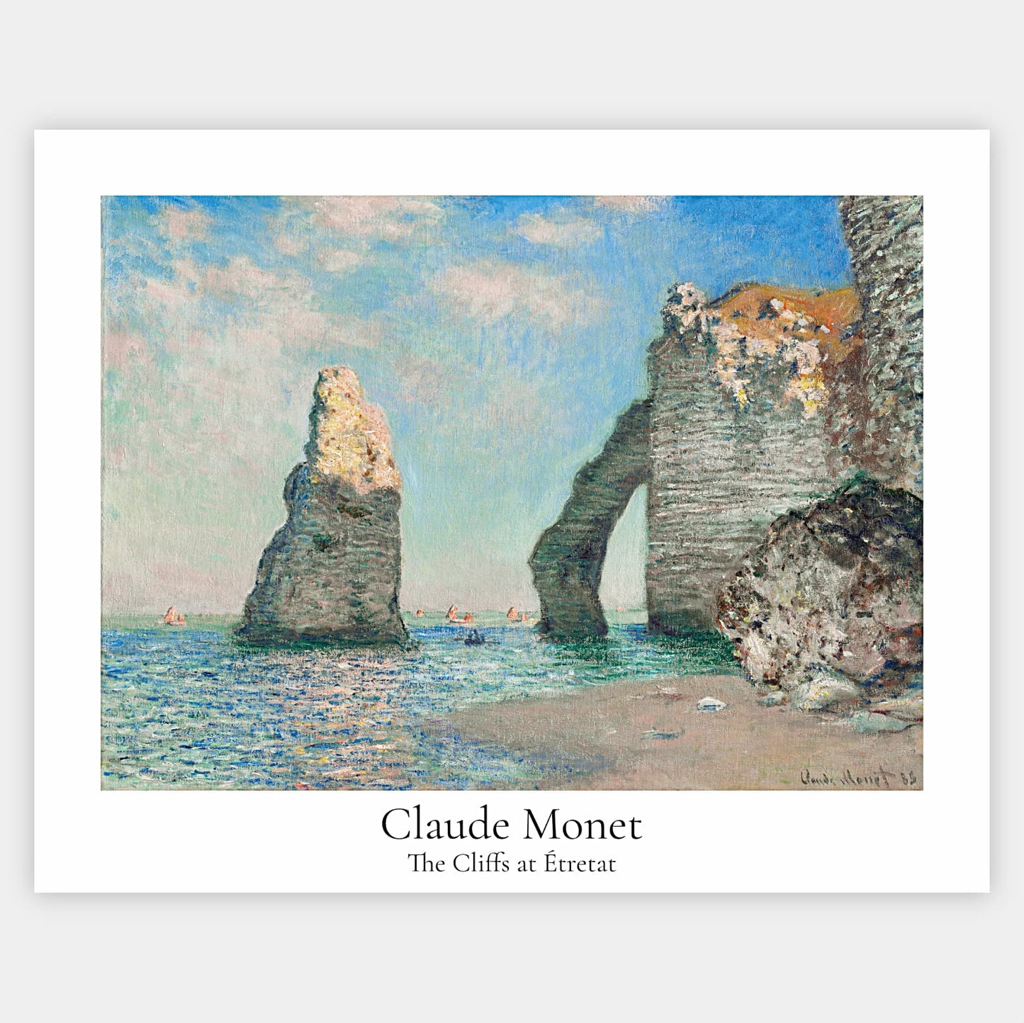 Plakát Útesy v Étretat | Claude Monet