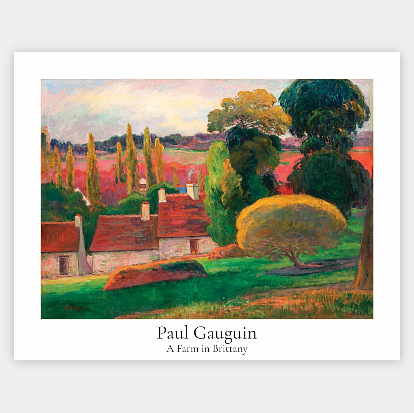 Plakát Farma v Bretani | Paul Gauguin
