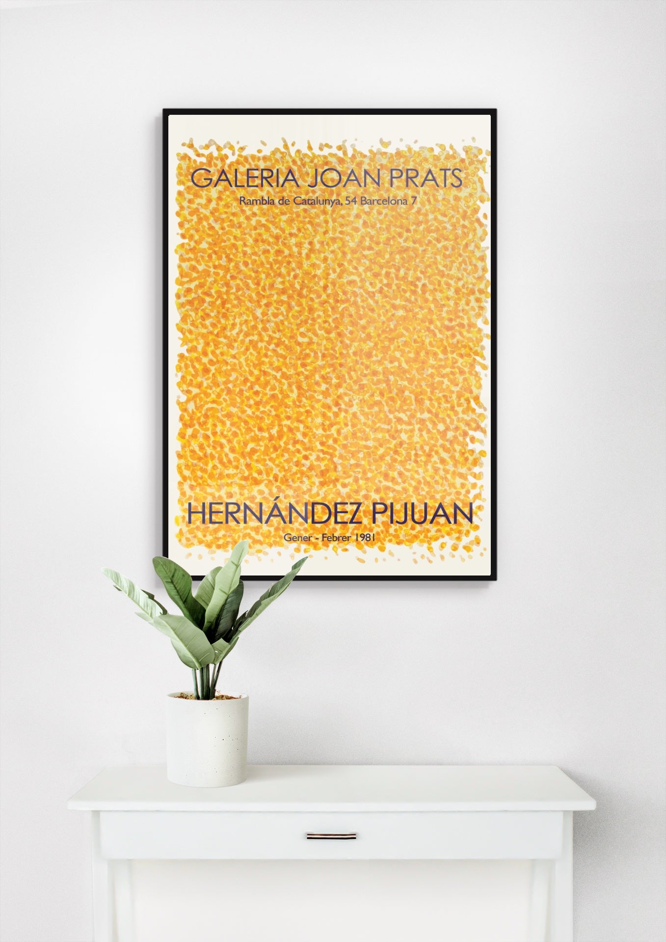 Plakát Yellow Dots | Hernández Pijuan