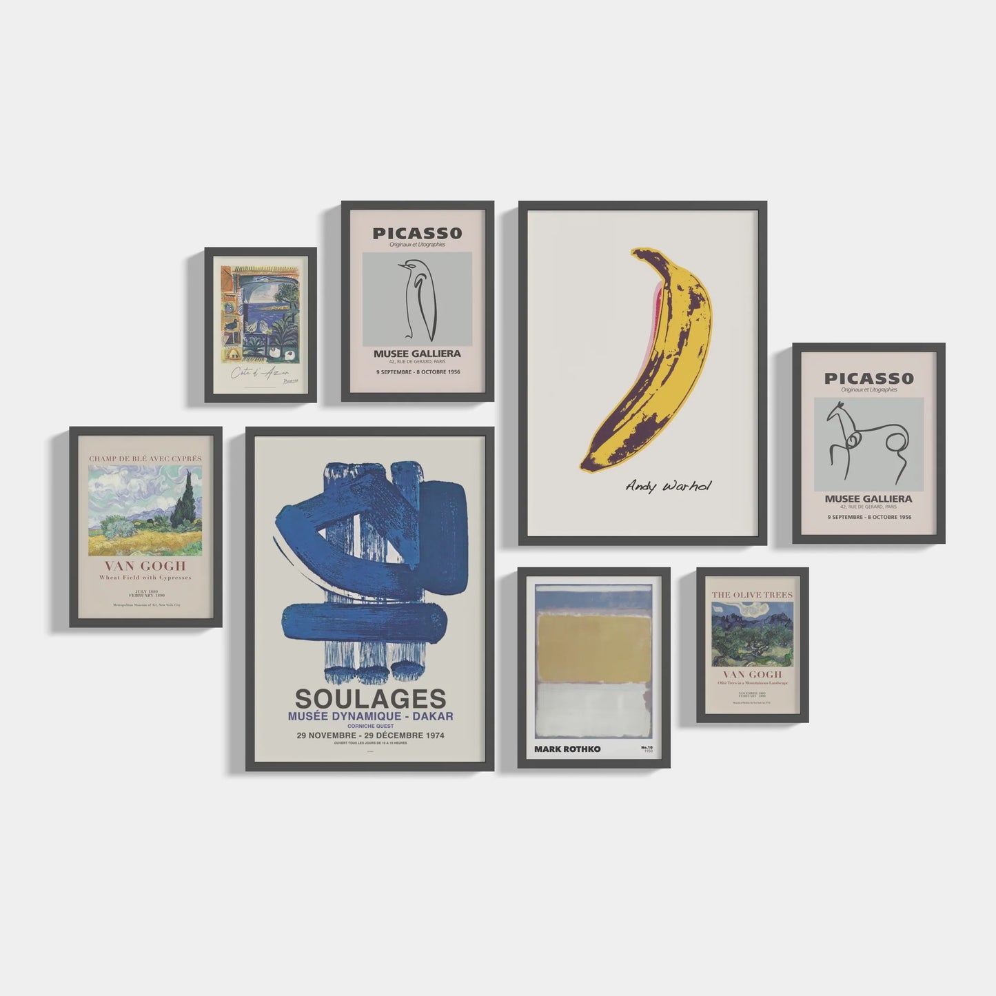 Sestava 8 plakátů Banana