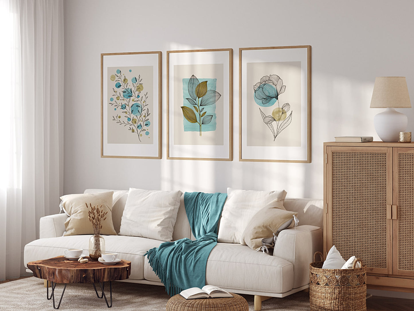 Flower in Blue Poster