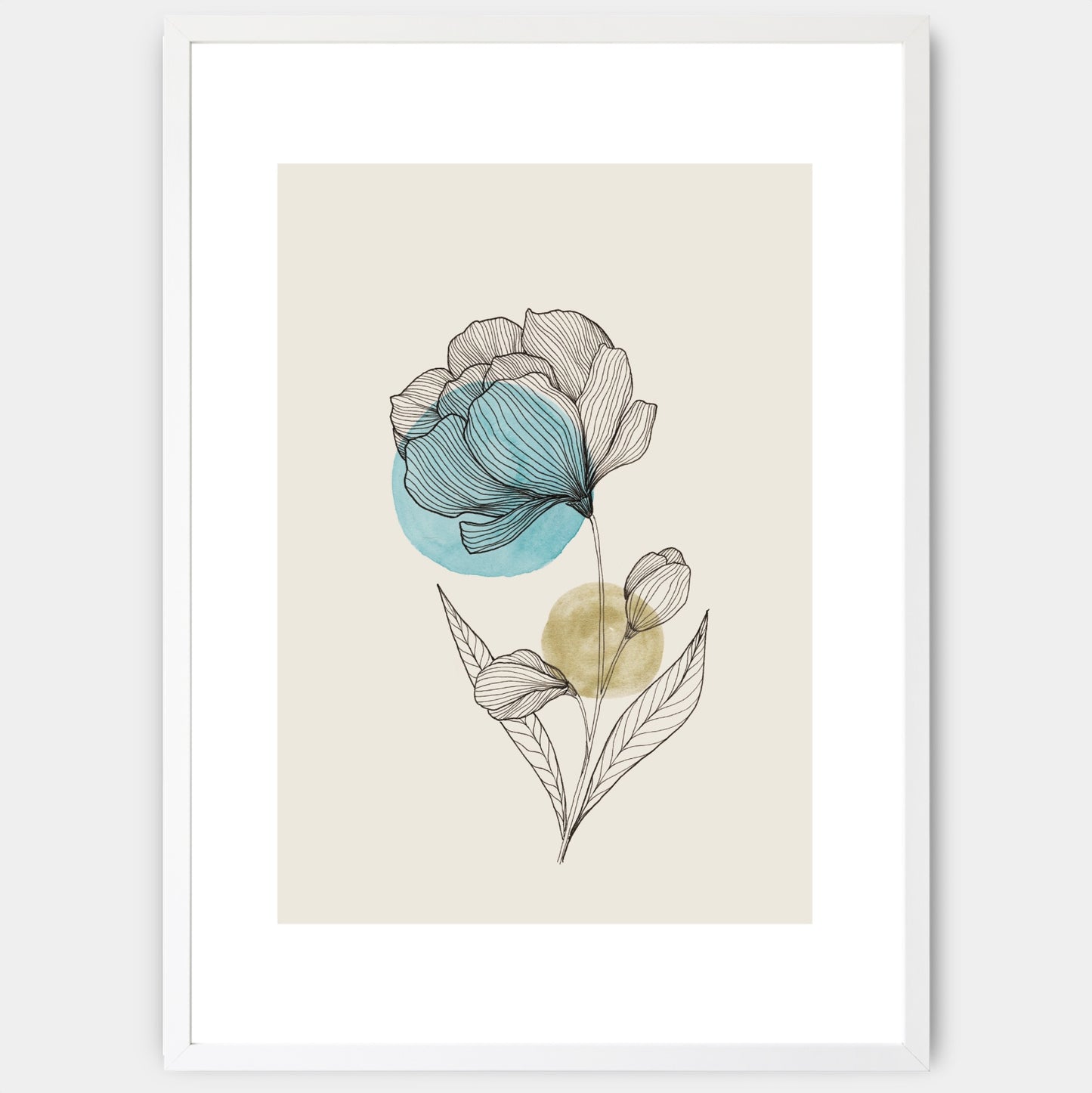 Flower in Blue Poster