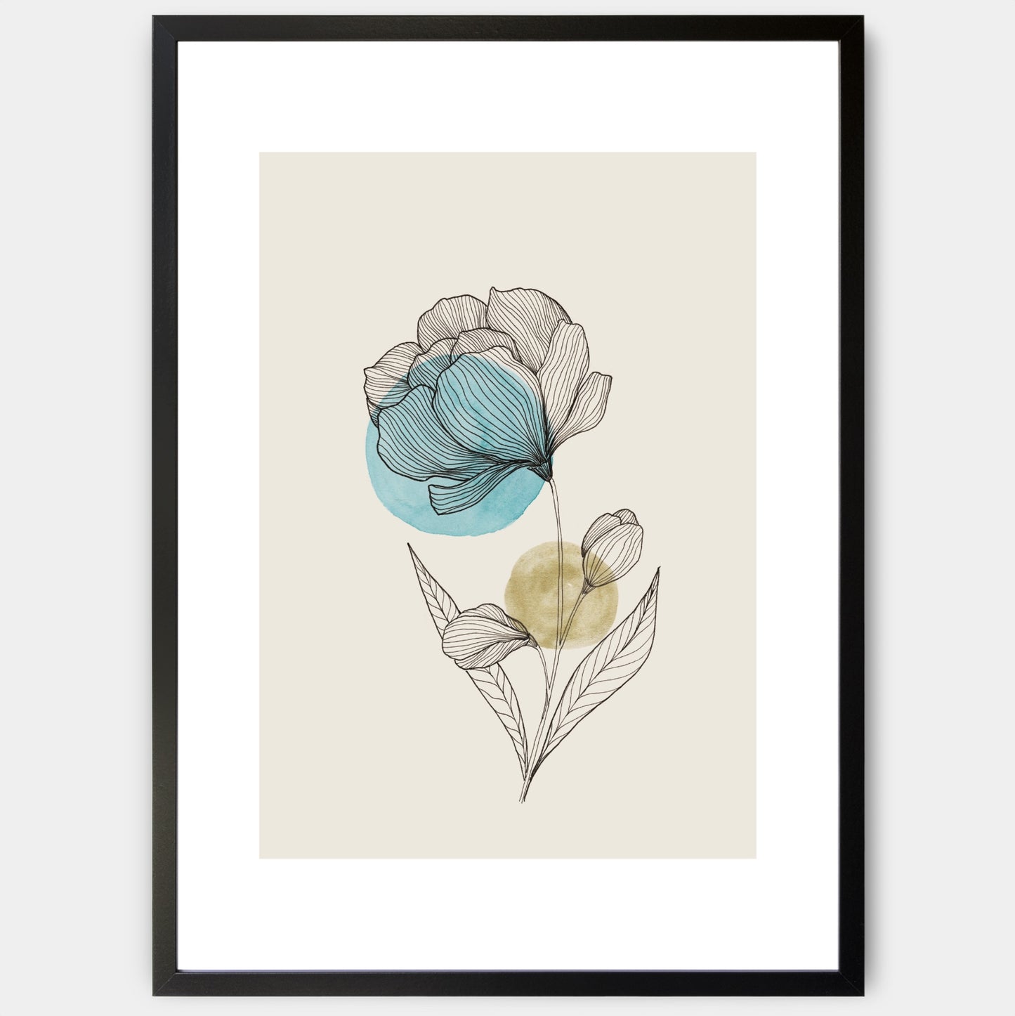 Flower in Blue Poster