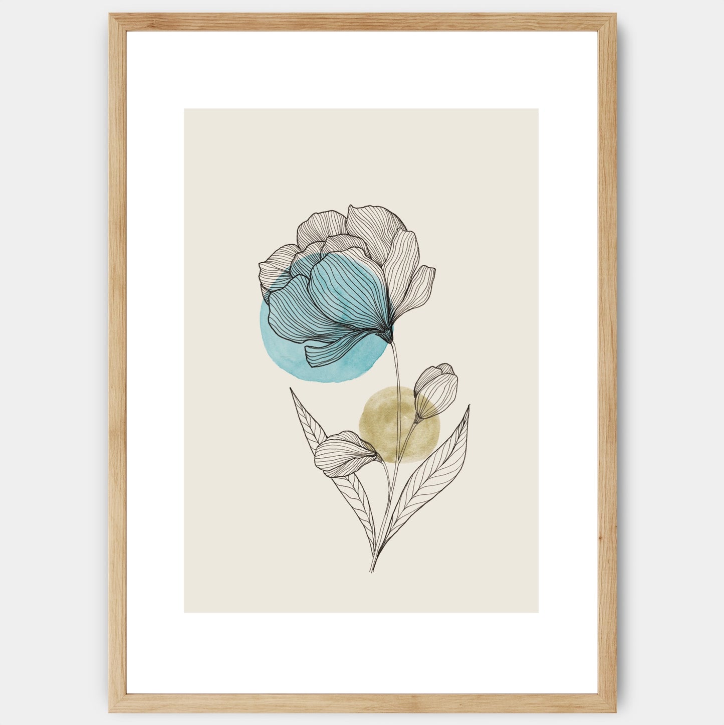 Flower in Blue Poster