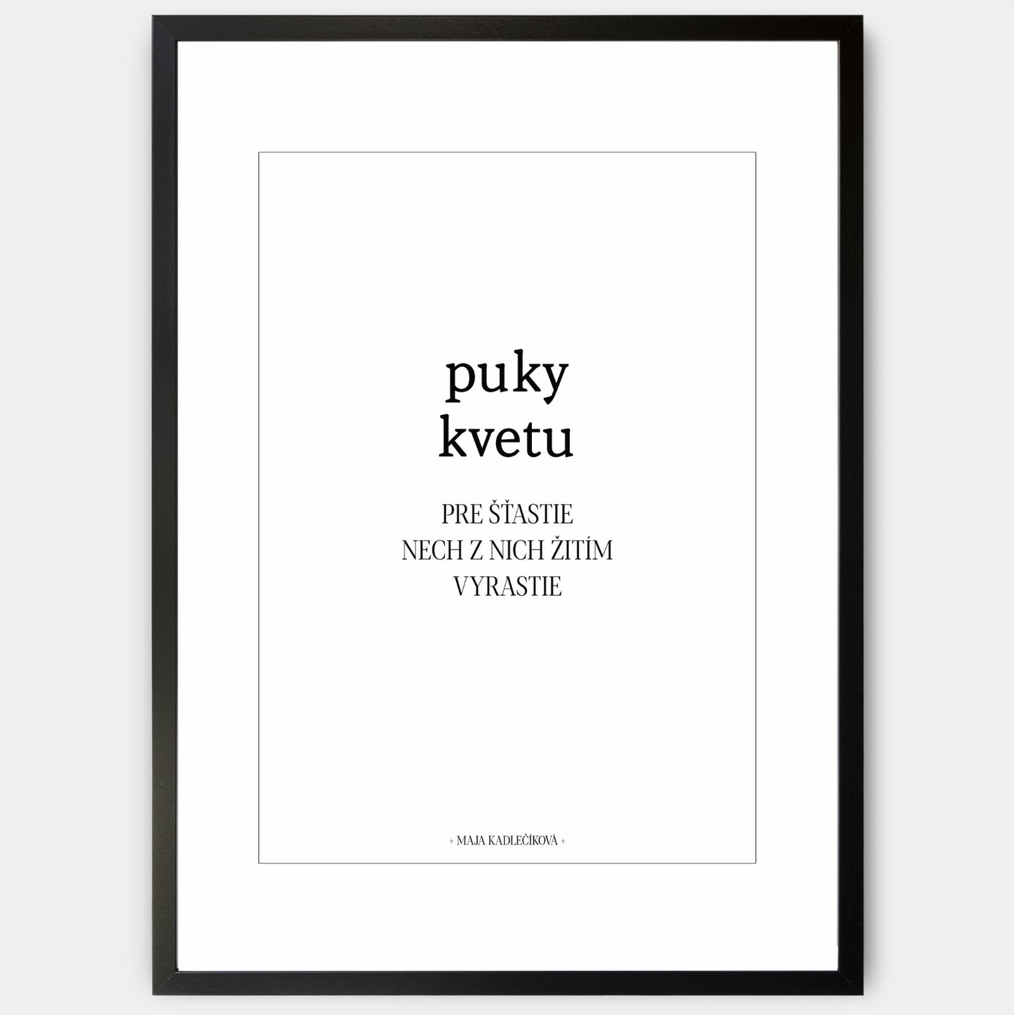 Plagát Puky kvetu + text