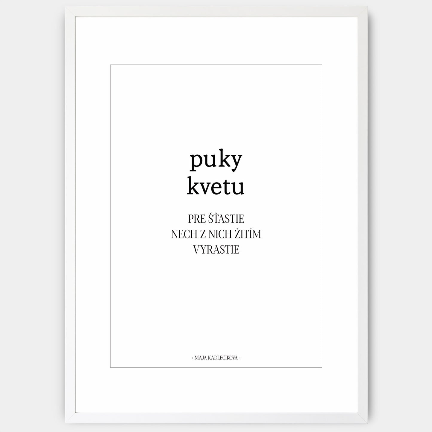 Plagát Puky kvetu + text