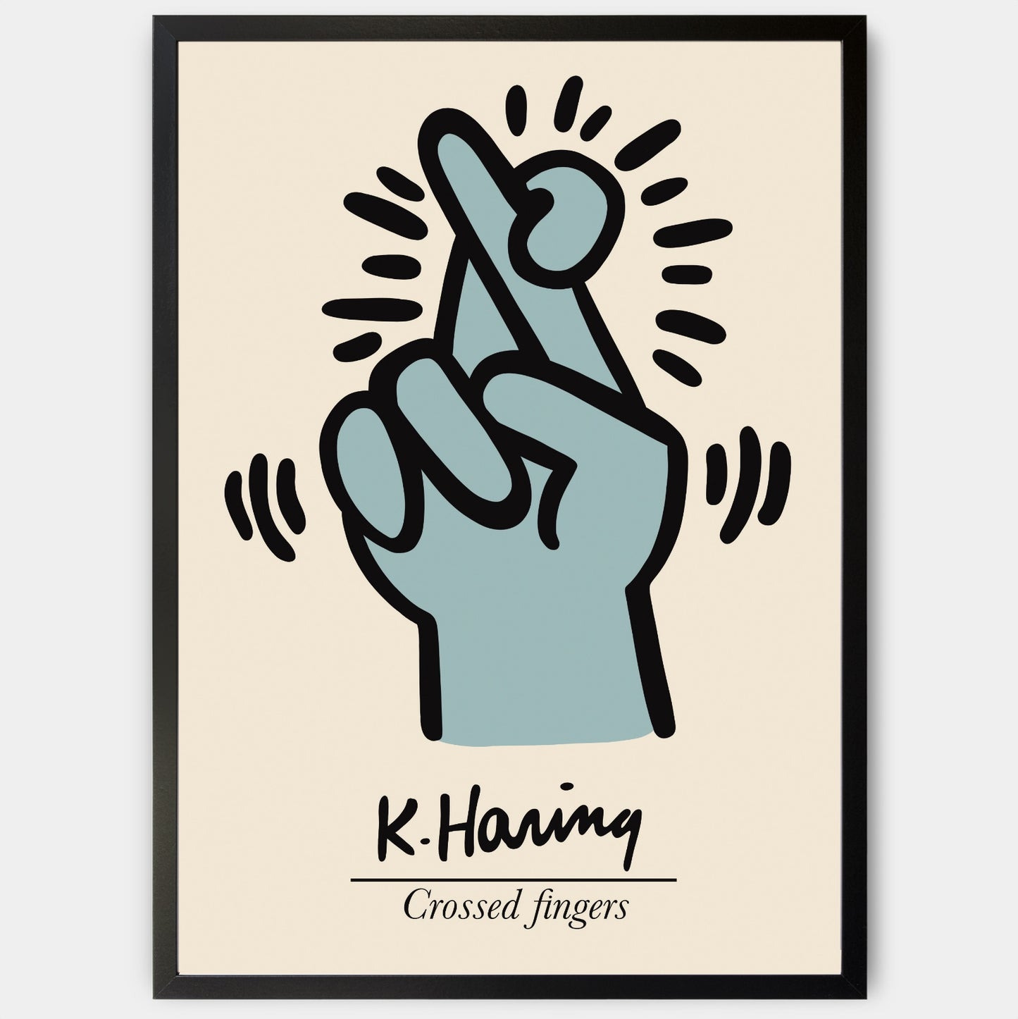 Plagát Crossed fingers | Keith Haring